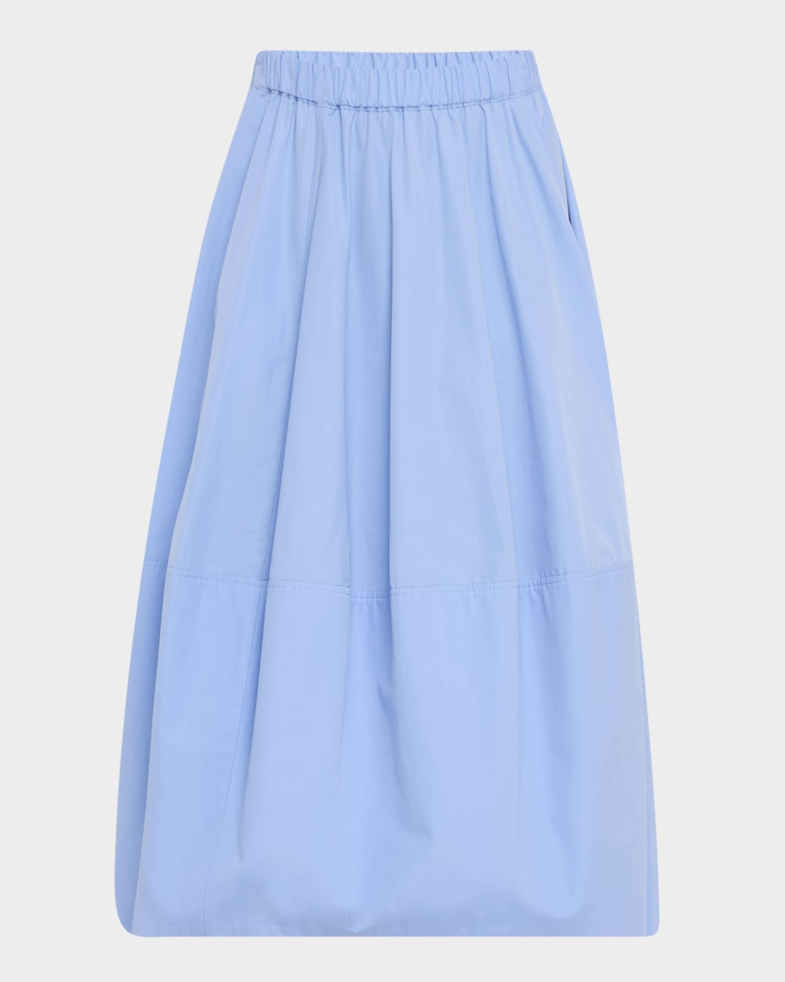 Cotton Midi Bubble Skirt 0
