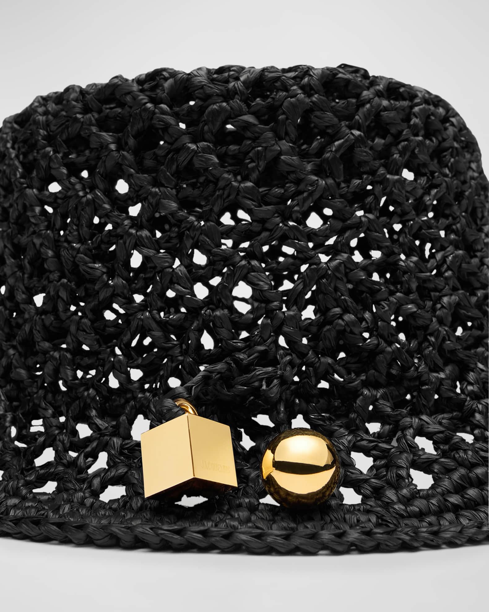 Le Bob Spiaggia Woven Raffia Bucket Hat  1