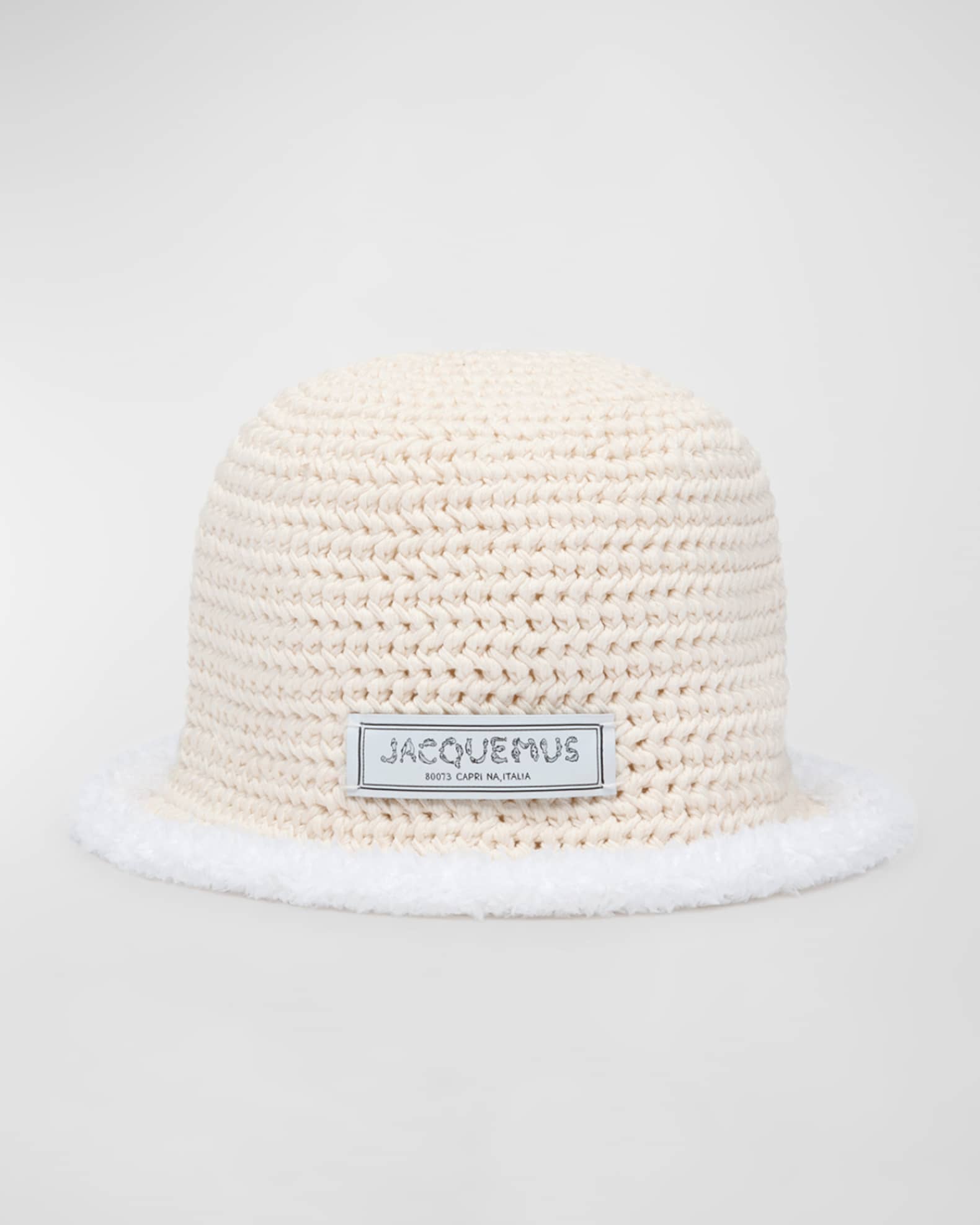 Jacquemus Le Bob Bordino Bucket Hat With Sherpa Trim