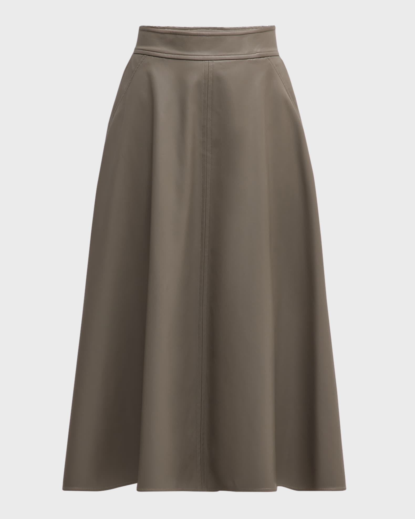 A line faux leather midi skirt best sale
