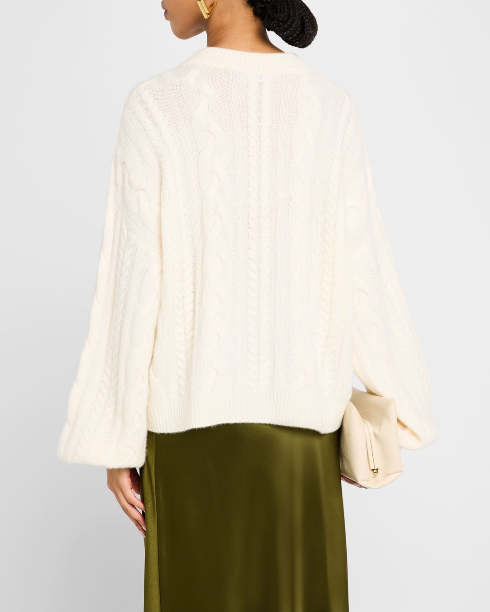Marina Cable Knit Sweater Green