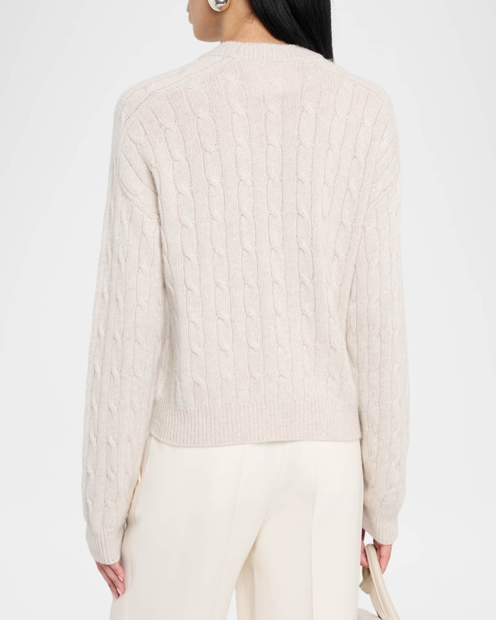 Clover Mews Cashmere Cable-Knit Sweater 1