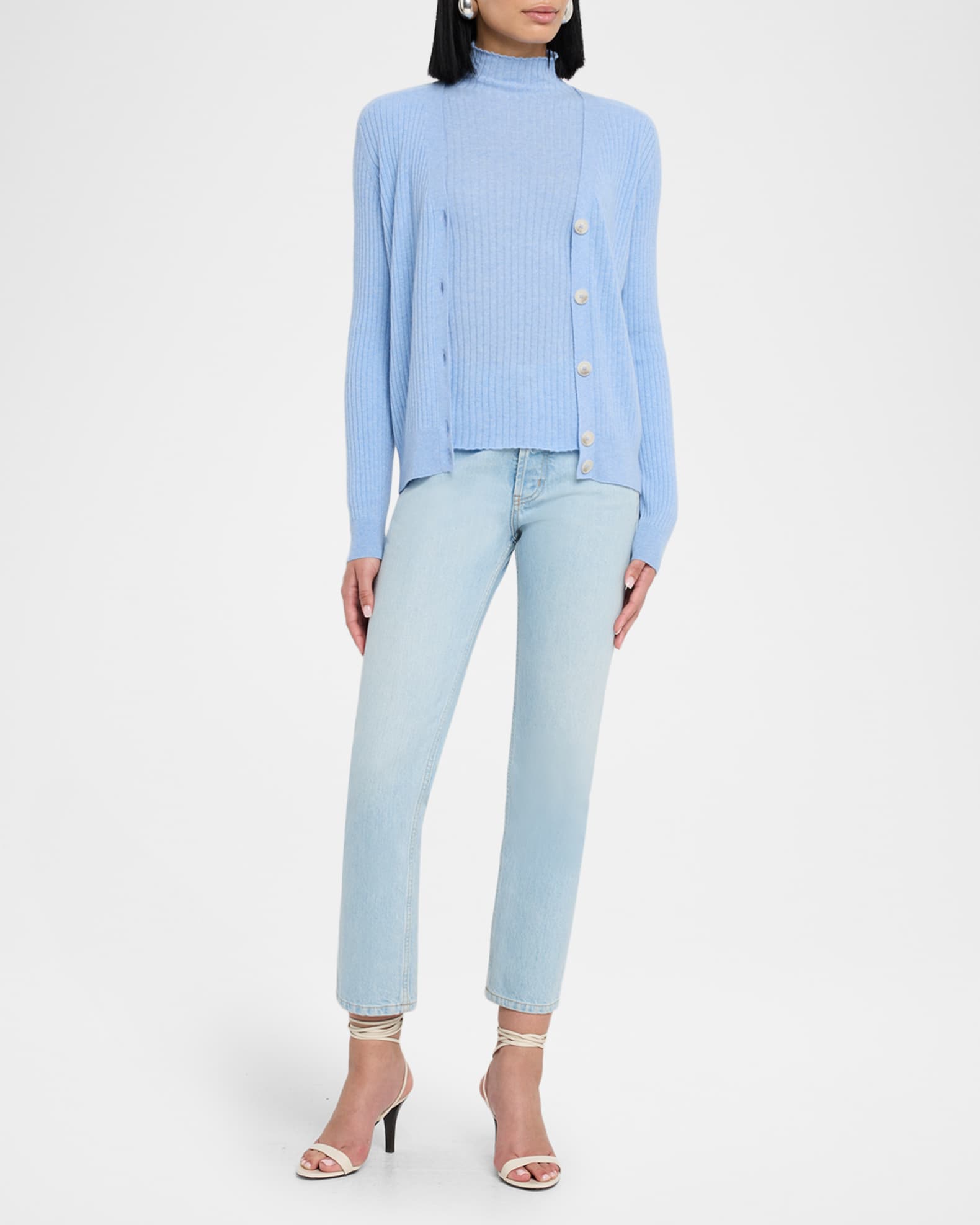 Ariana Cashmere Ribbed Turtleneck Sweater 1