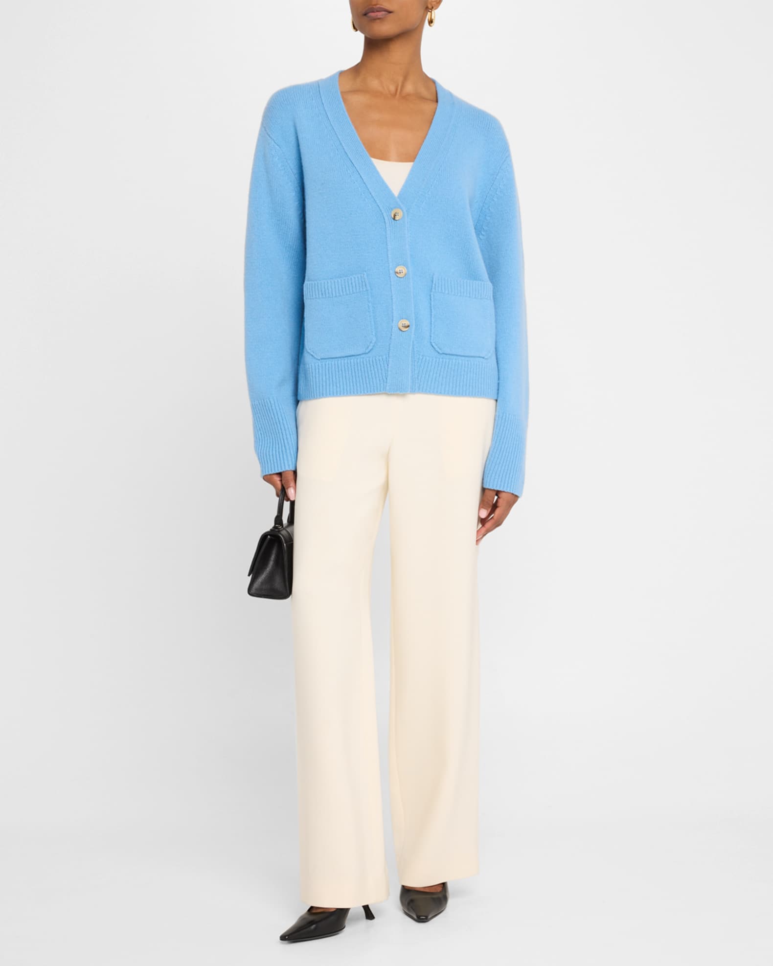 Janelle Cashmere Button-Down Cardigan 1