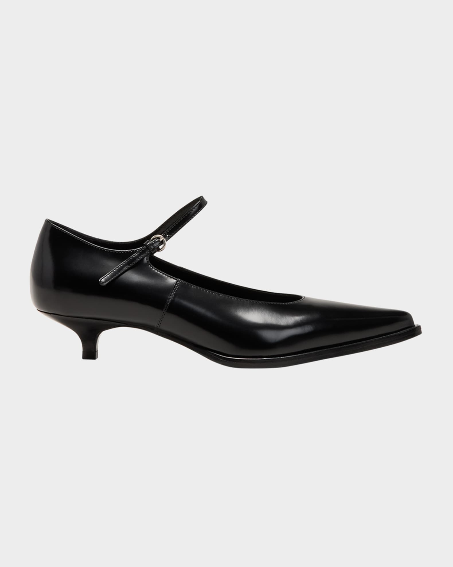 Decollete Leather Ankle-Strap Pumps 0