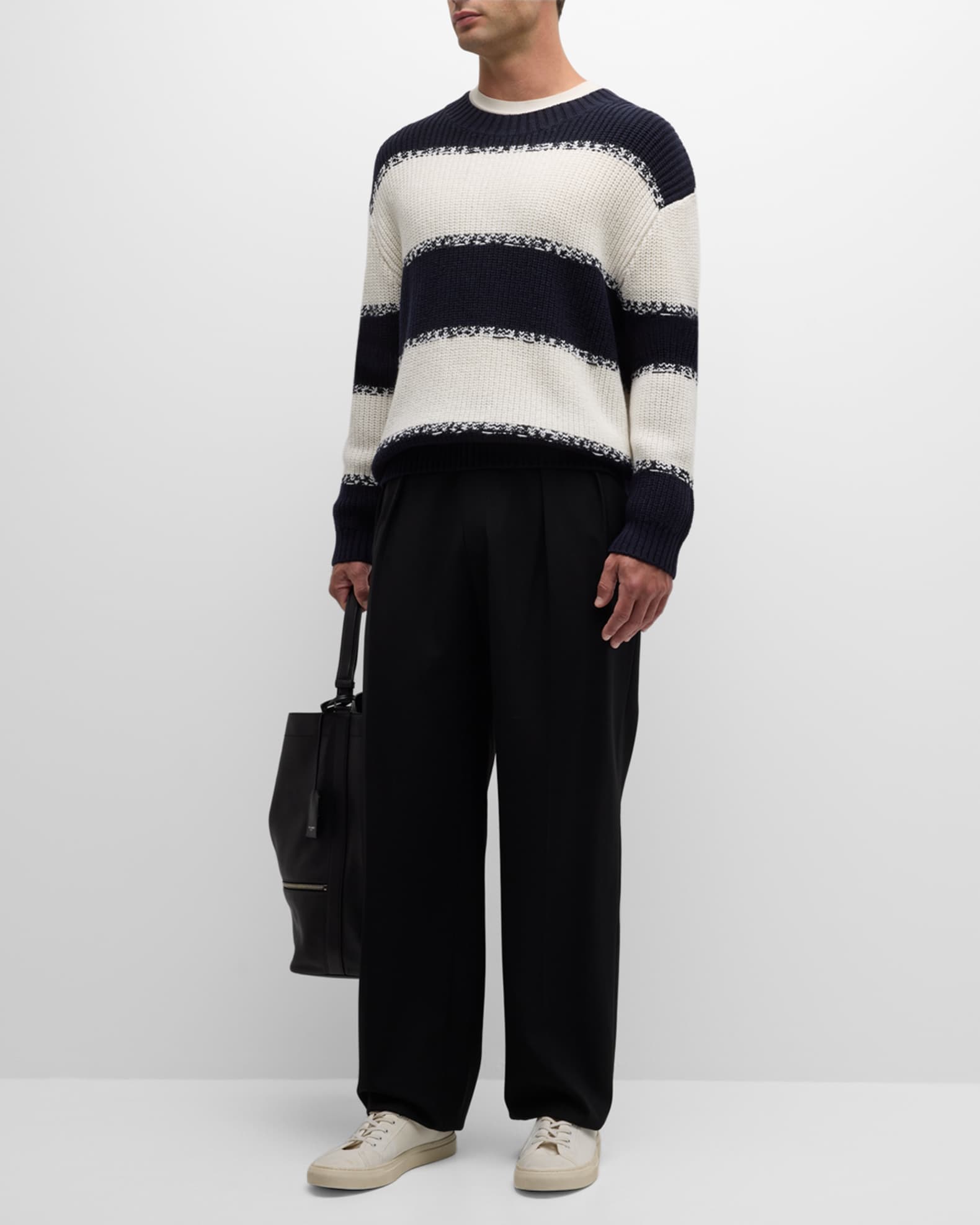 Men's Striped Knit Sweater 1