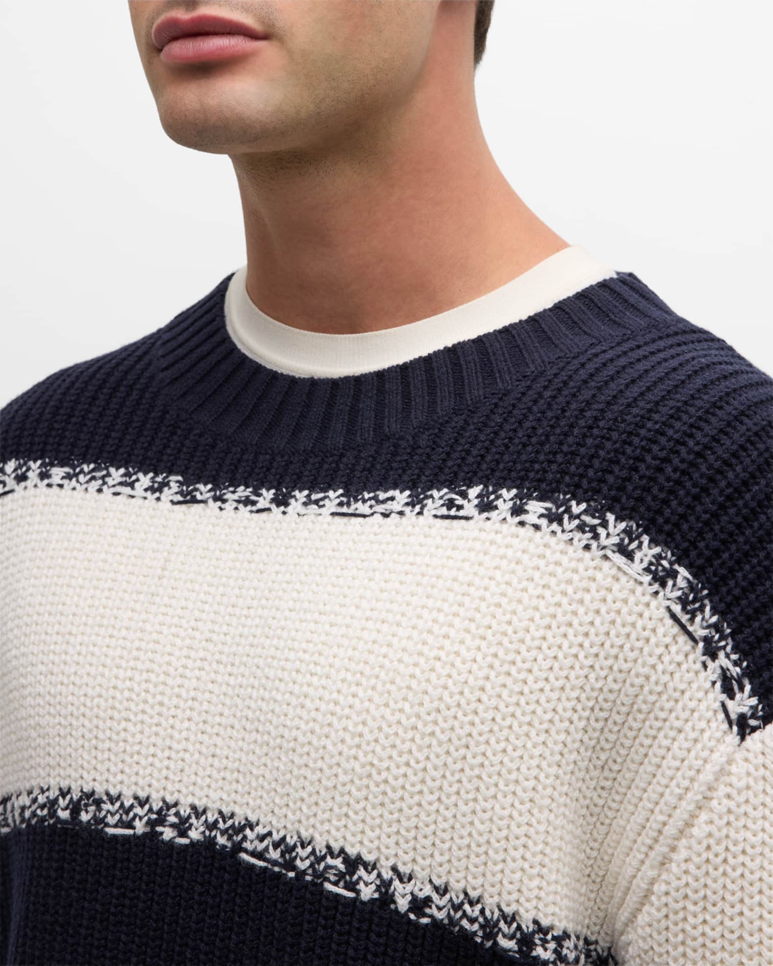 FRAME Men's Striped Knit Sweater | Neiman Marcus