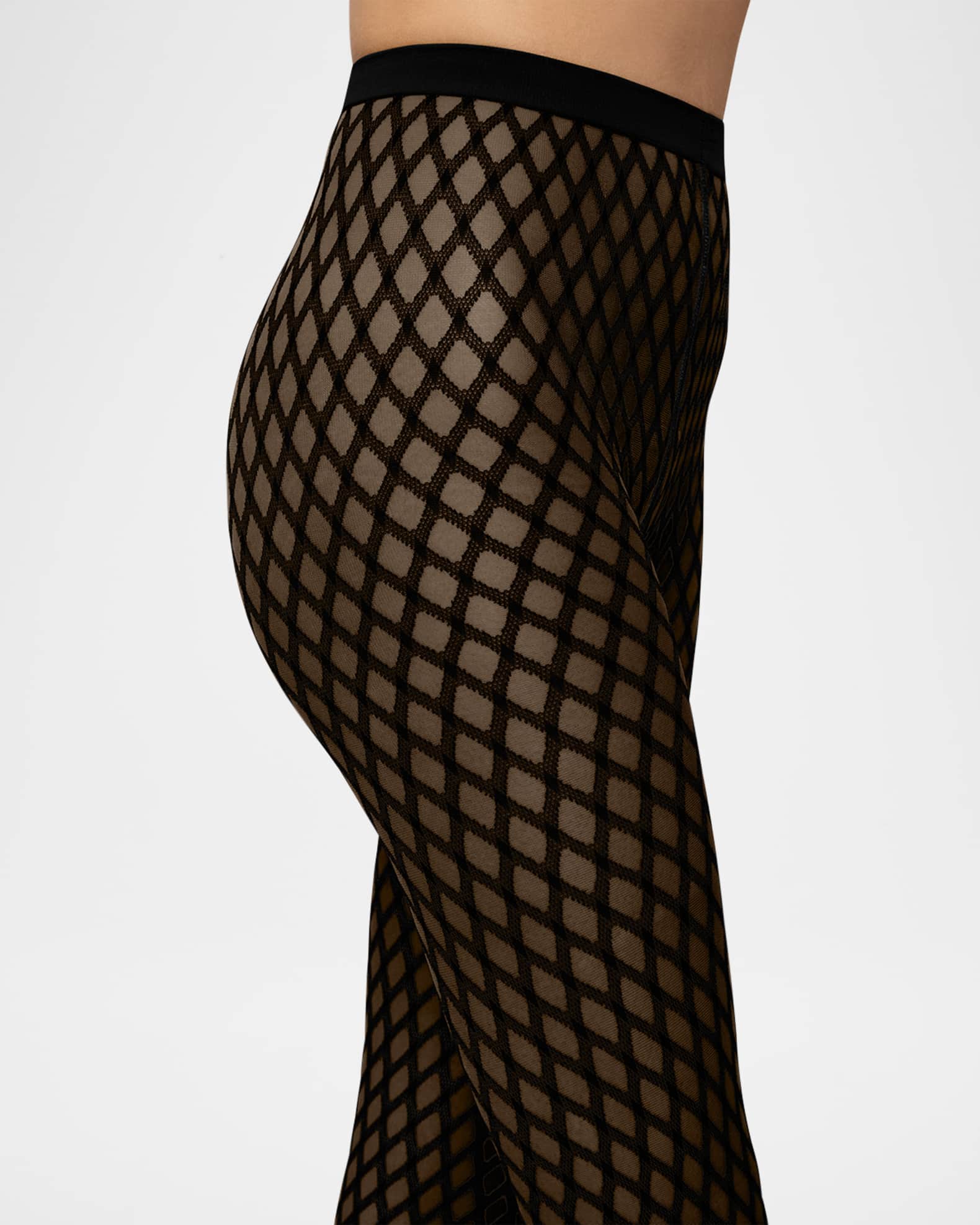 Wolford Sylvie Graphic Lattice Net Tights Neiman Marcus