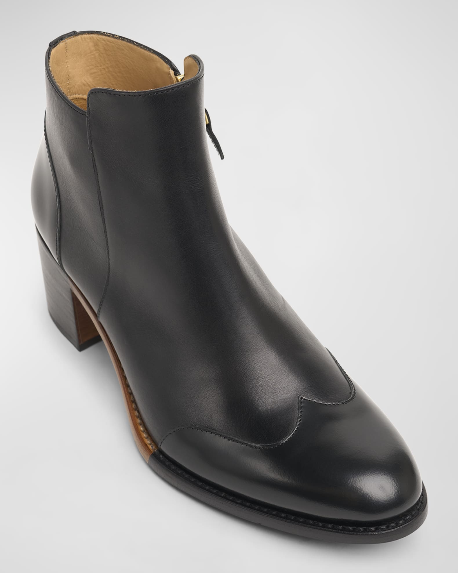 Miss Rosario Leather Wing Tip Booties