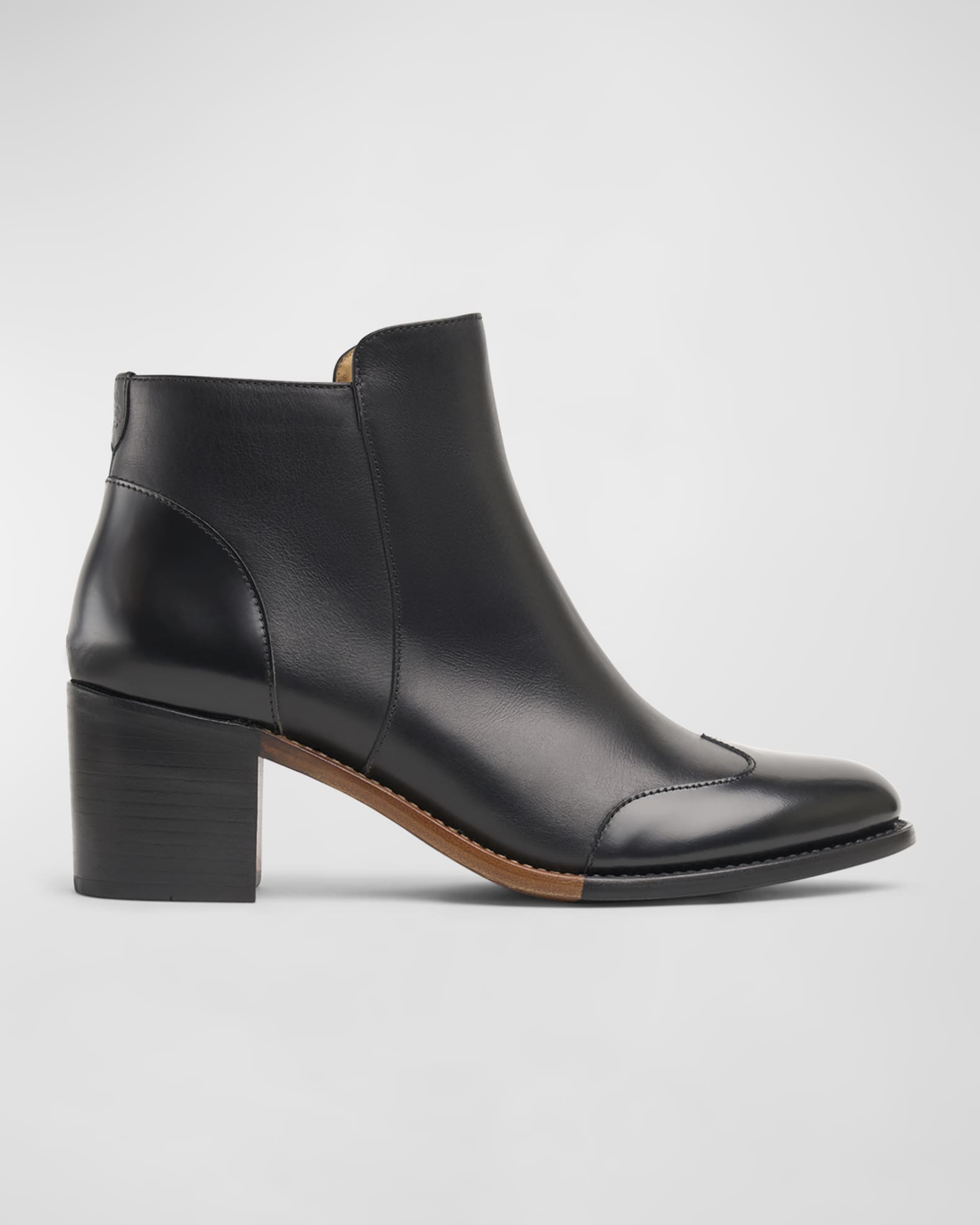 The Office of Angela Scott Miss Rosario Leather Wing Tip Booties Neiman Marcus