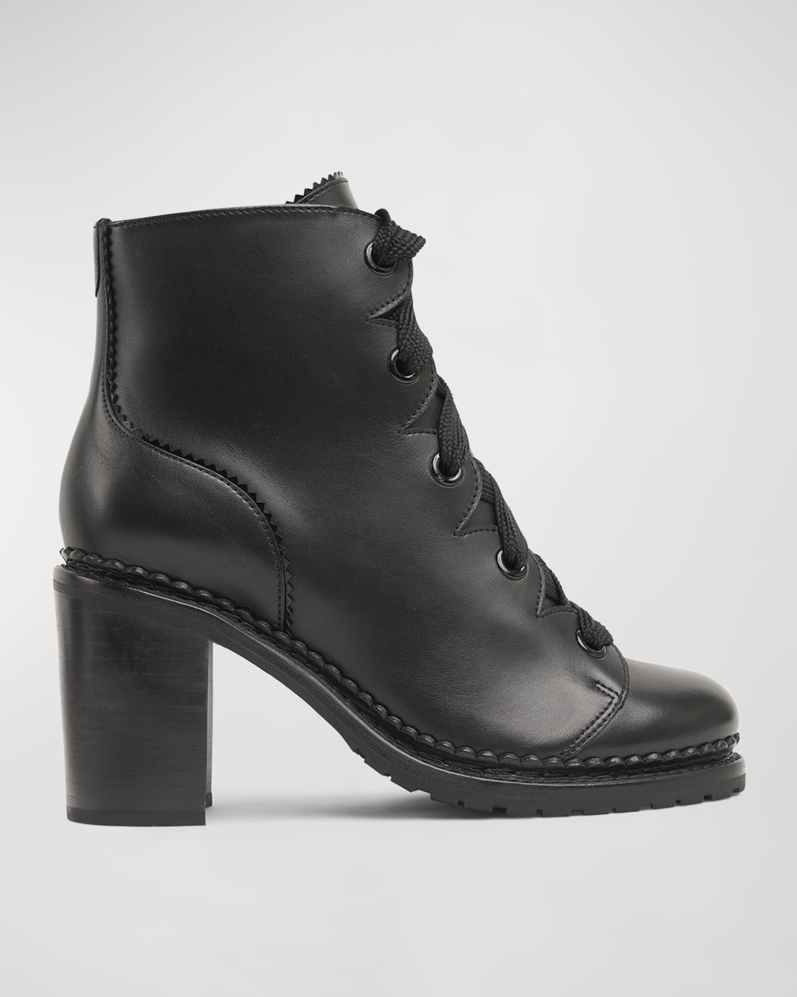 Office black lace up boots cheap