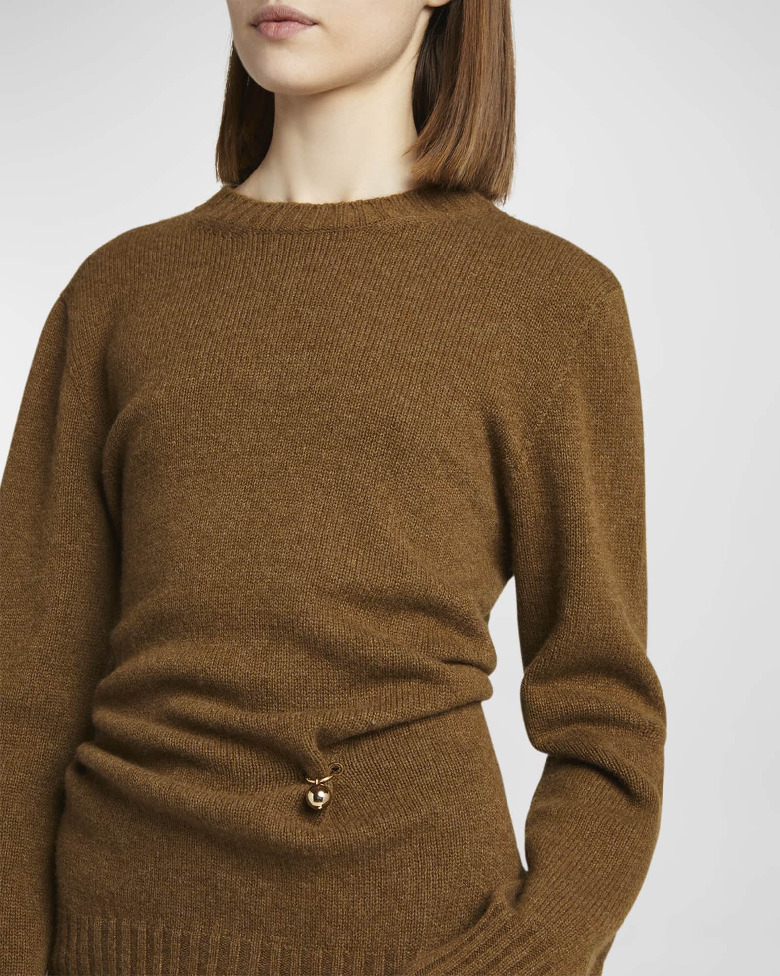 Philosophy di Lorenzo Serafini Piercing Long Sleeve Wool Cashmere Sweater Neiman Marcus