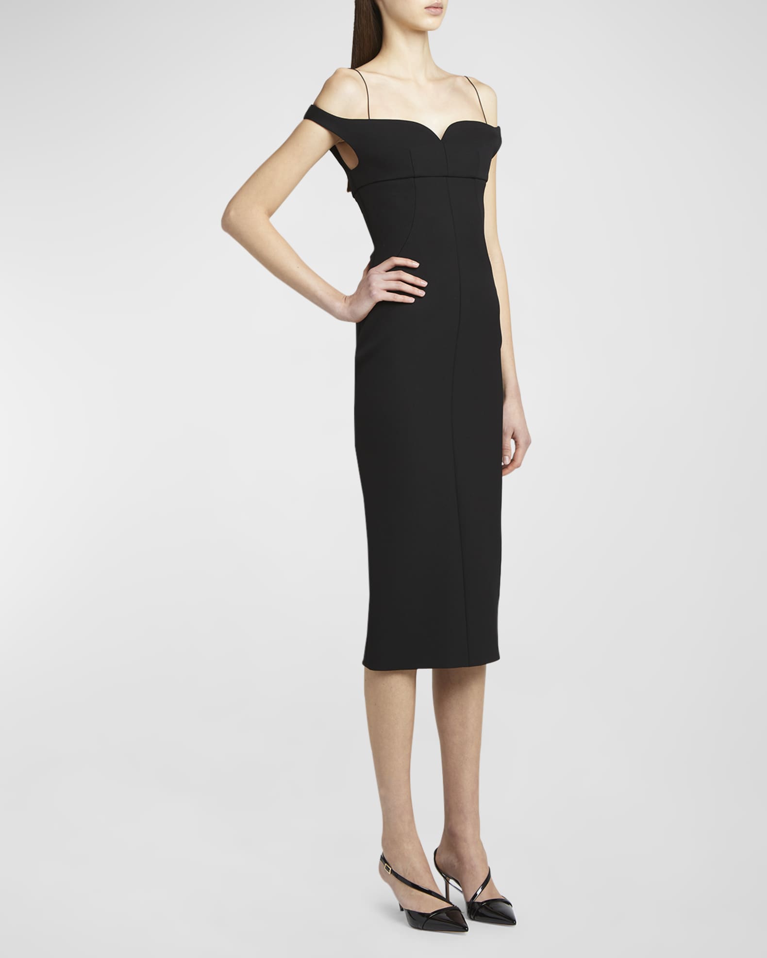 Off-The-Shoulder Midi Dress