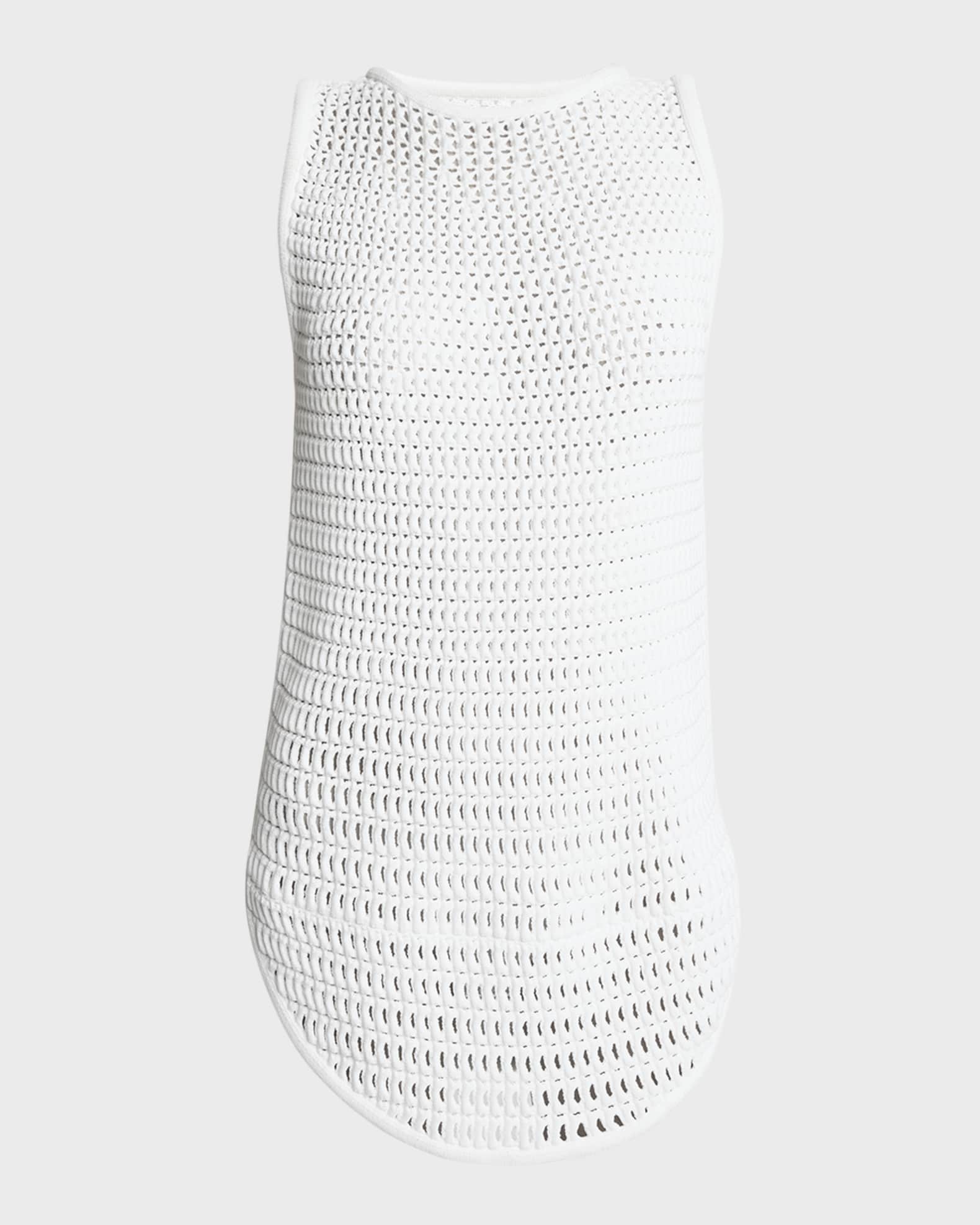 ALAIA Open Waffle Knit Sleeveless Mini Dress