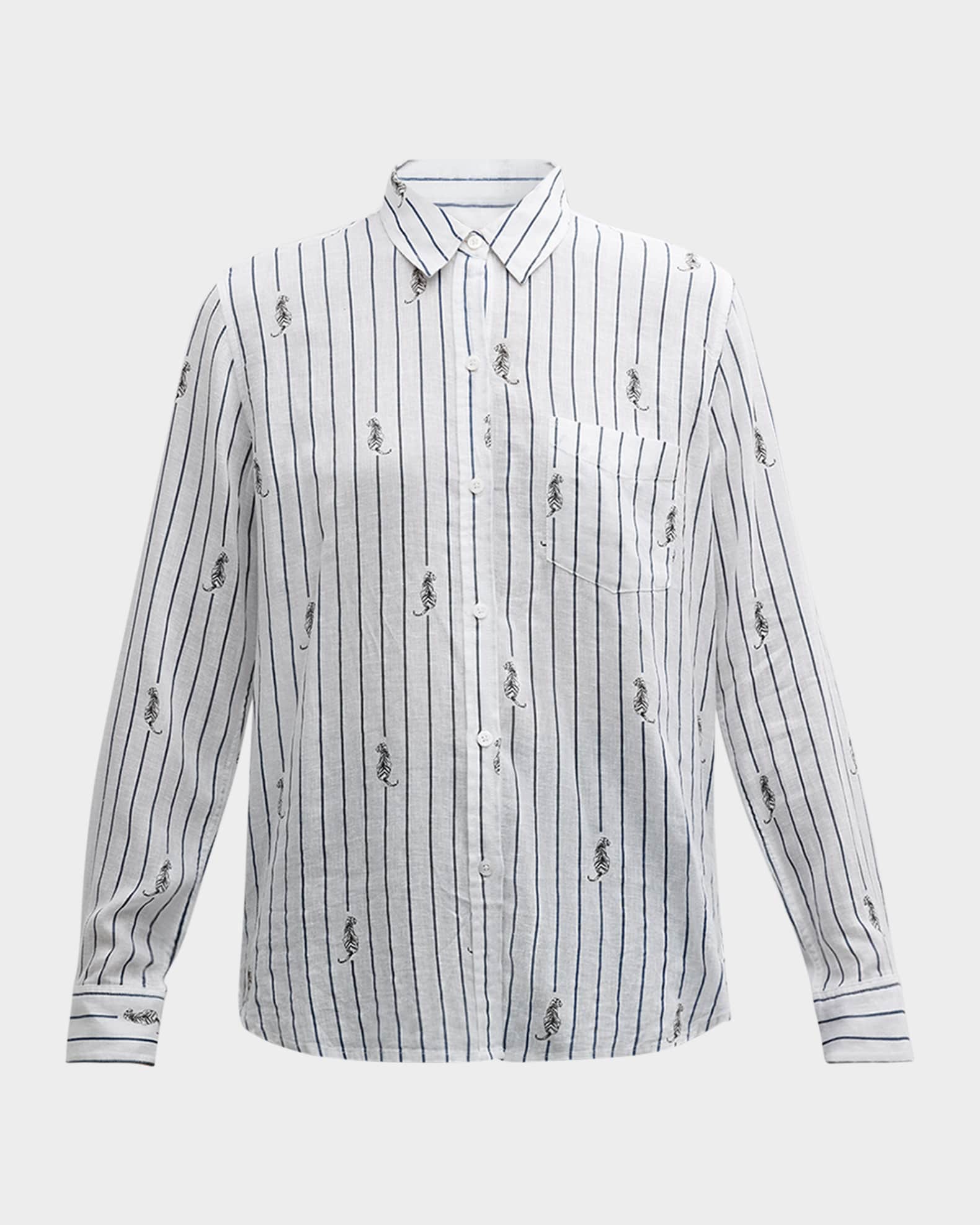 Rails Charli Striped Tiger Shirt