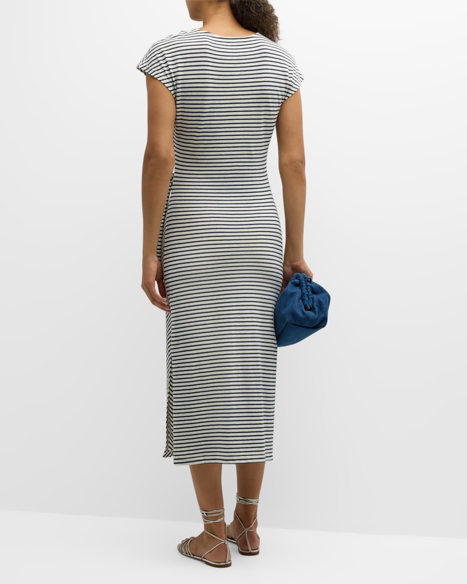 Rails Selah Dress in Ivory Navy Micro Stripe M