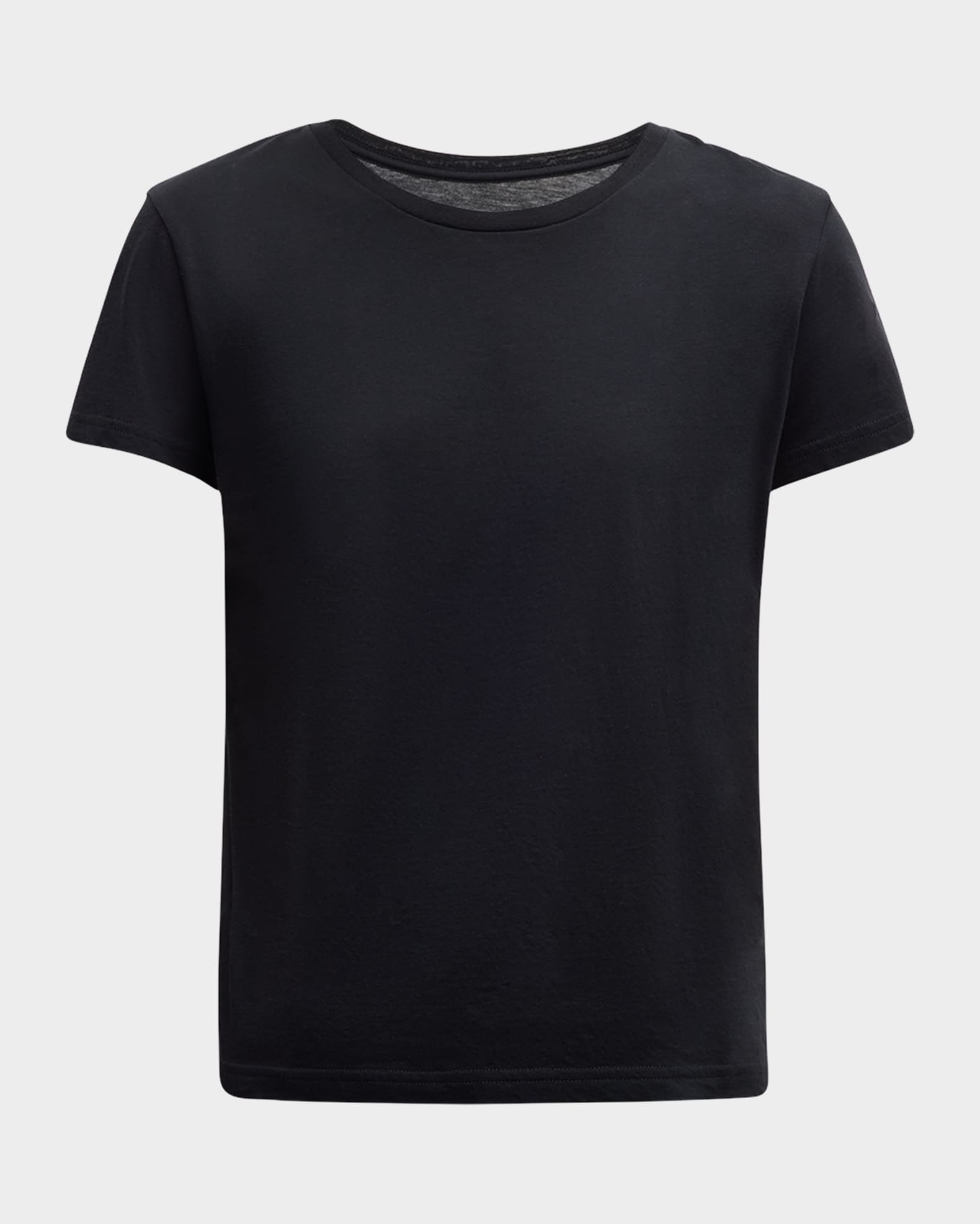 Classic Luxe Cotton Jersey Crewneck T-Shirt  0