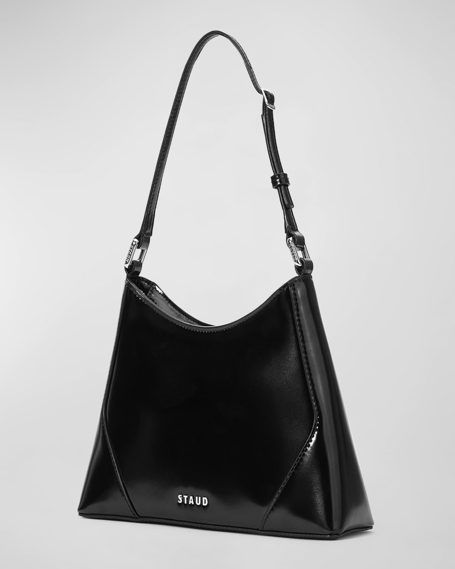 Linda Zip Leather Shoulder Bag Neiman Marcus