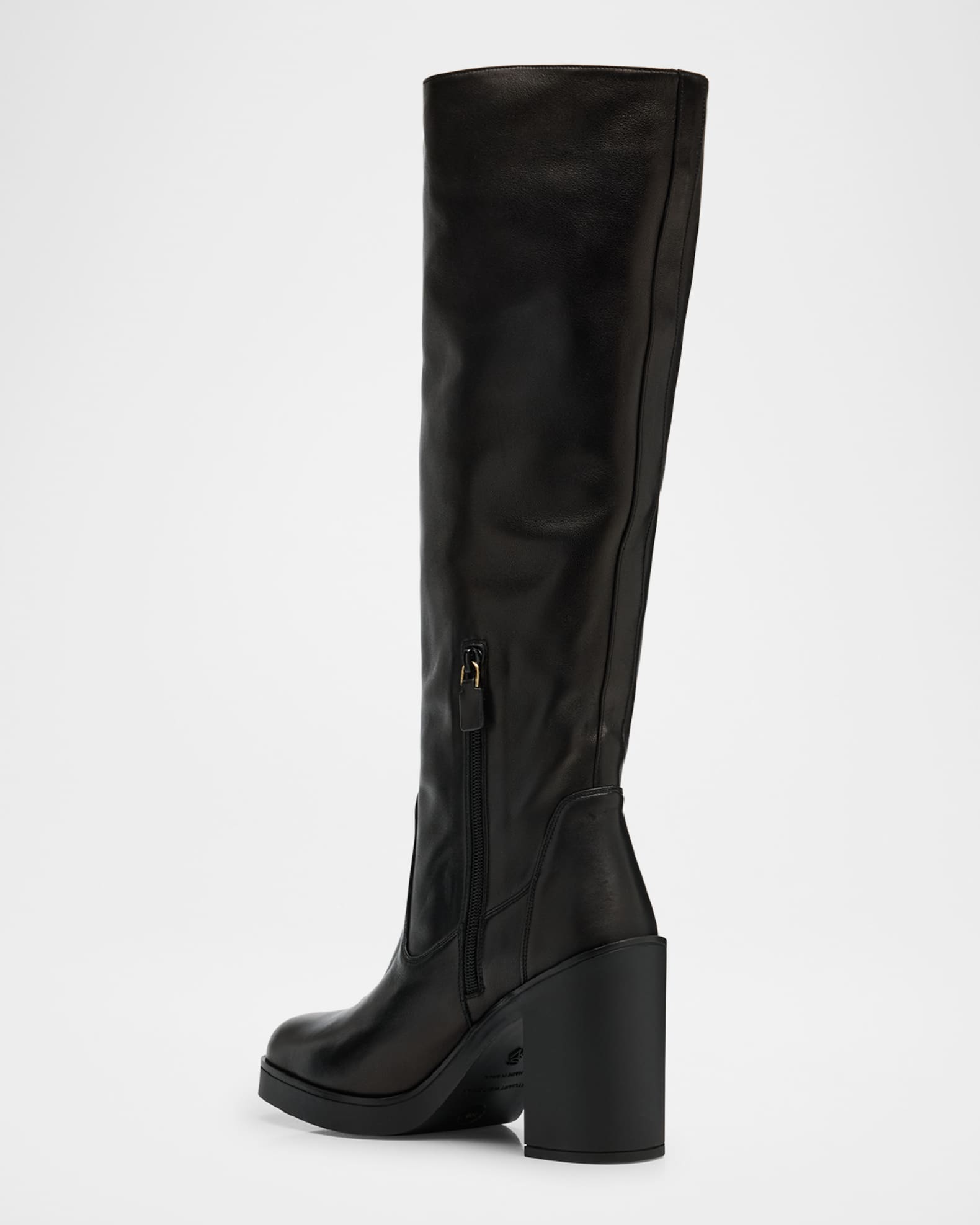 Stuart Weitzman Bethenny Leather Platform Knee Boots