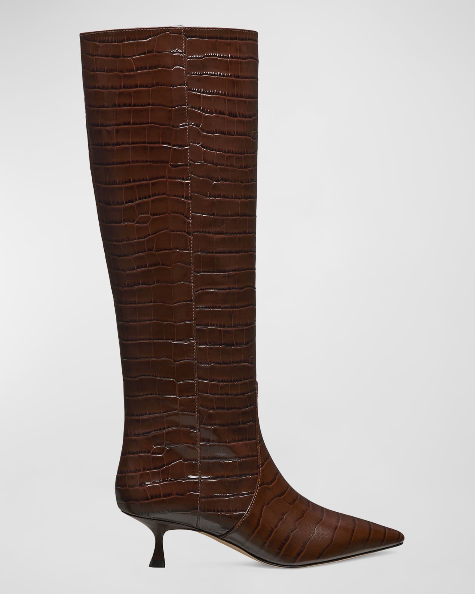 Naomi Tall Croco Kitten Boots 0