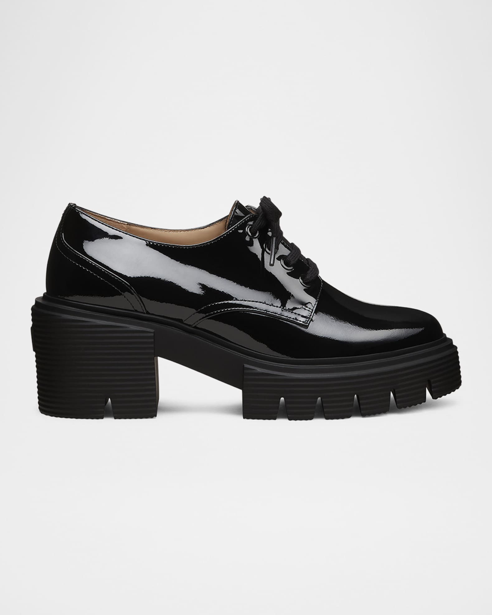 Stuart Weitzman Soho Patent Leather Derby Shoes Neiman Marcus