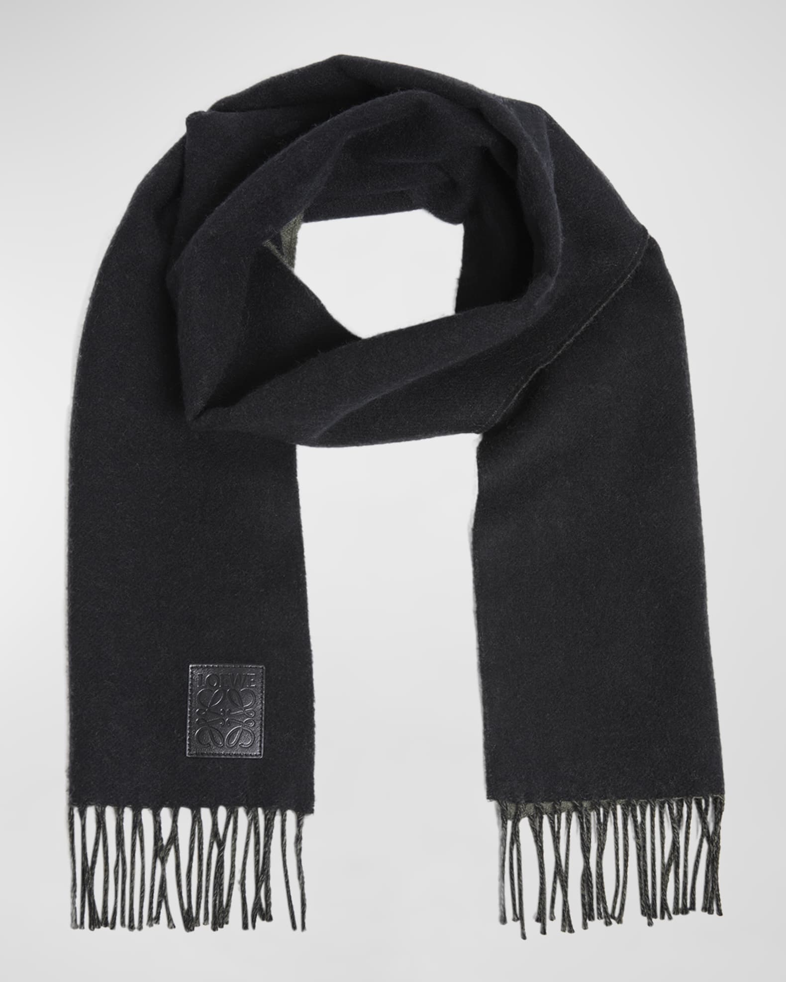 Fringed Wool & Cashmere Scarf  0