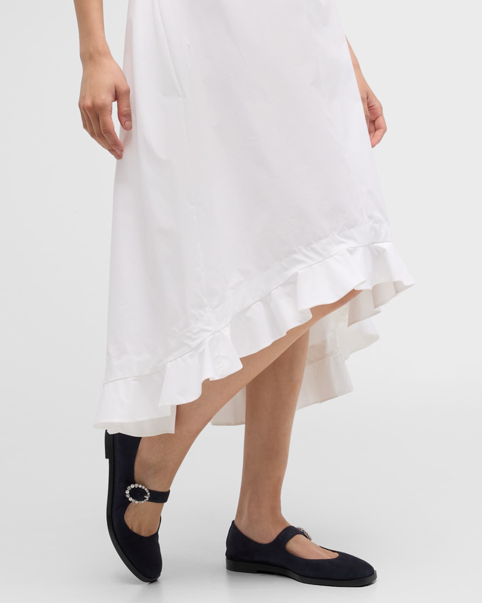 Suede Embellished Mary Jane Flats 1