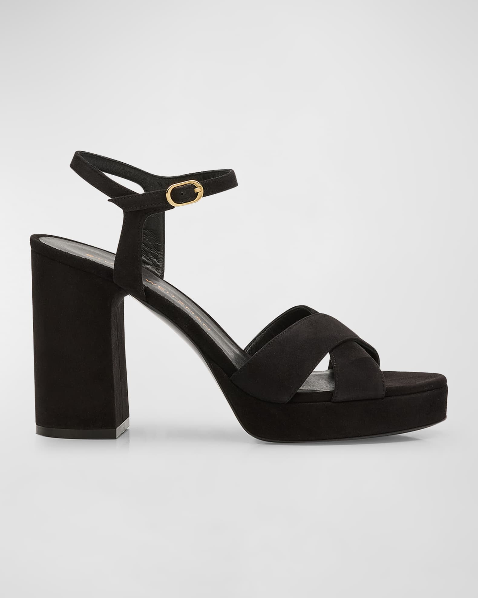 Dayna Suede Crisscross Platform Sandals 0