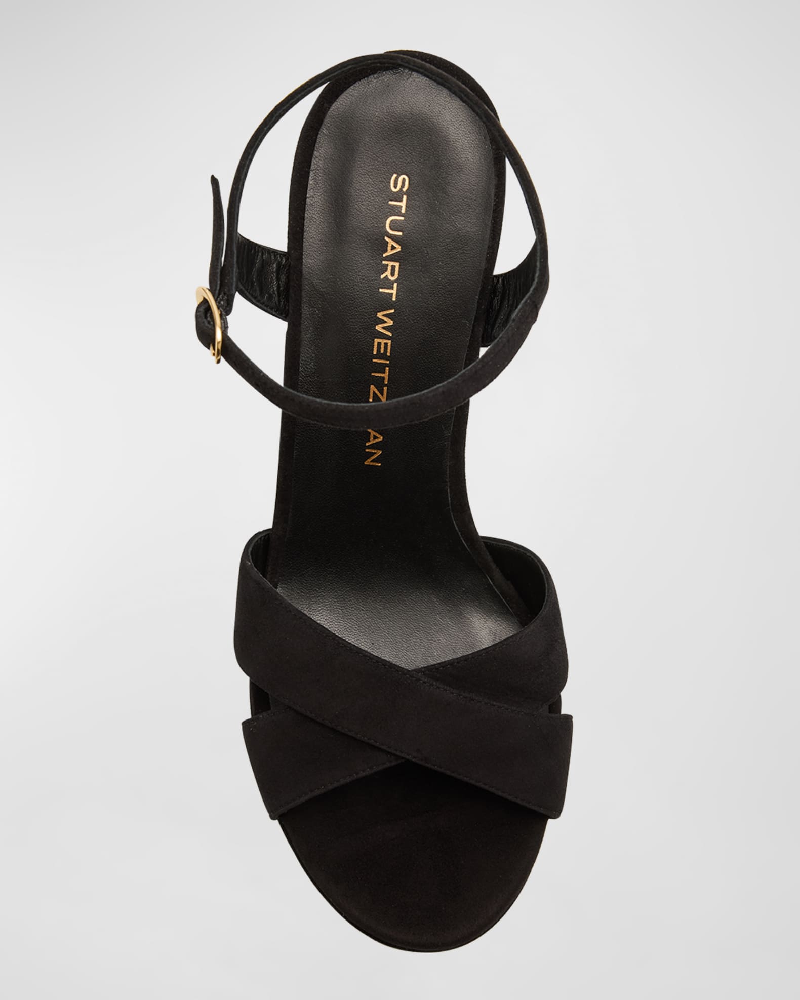 Stuart Weitzman Dayna Suede Crisscross Platform Sandals | Neiman