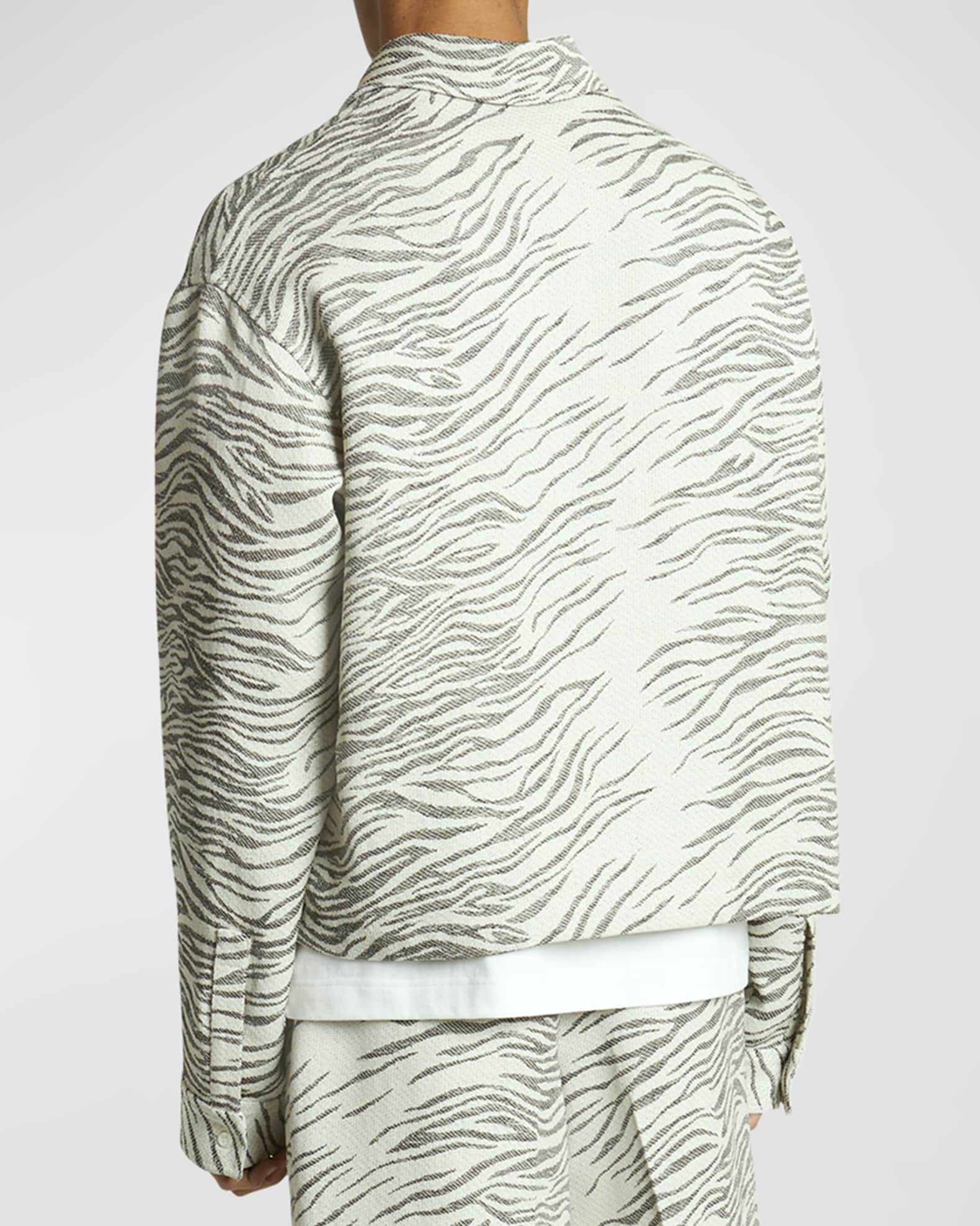 人気ショップ Jacquemus Men's Marcus Neiman | Shirt Sport Boxy Jacquard Zebra トップス