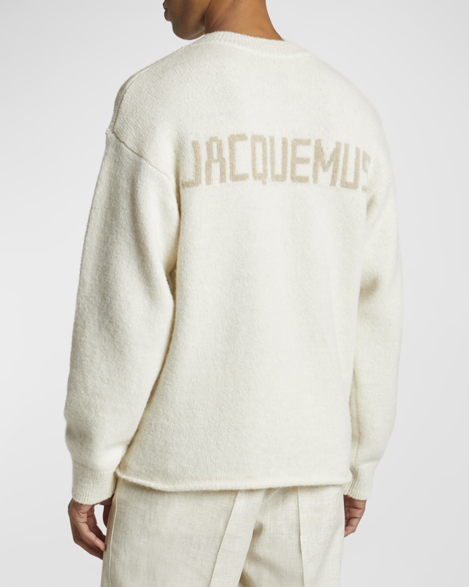 スウェット・トレーナー JACQUEMUS Men Sweater Jacquemus Men's Brushed Logo Sweater | Neiman Marcus