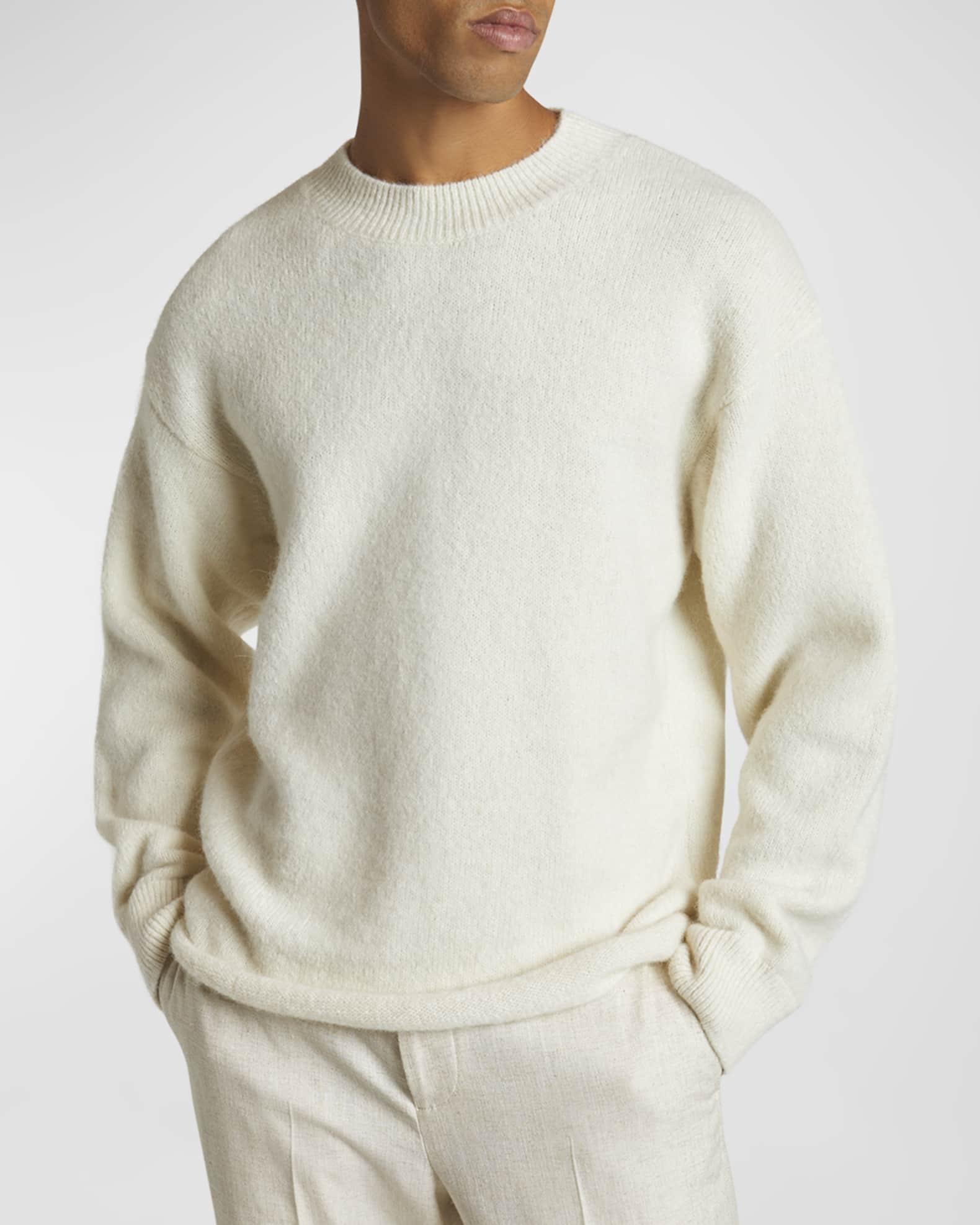 【送料&関税込】Jacquemus Logo Printed Crewneck Sweatshirt Jacquemus The Gros Grain Logo Crewneck Sweatshirt in Black