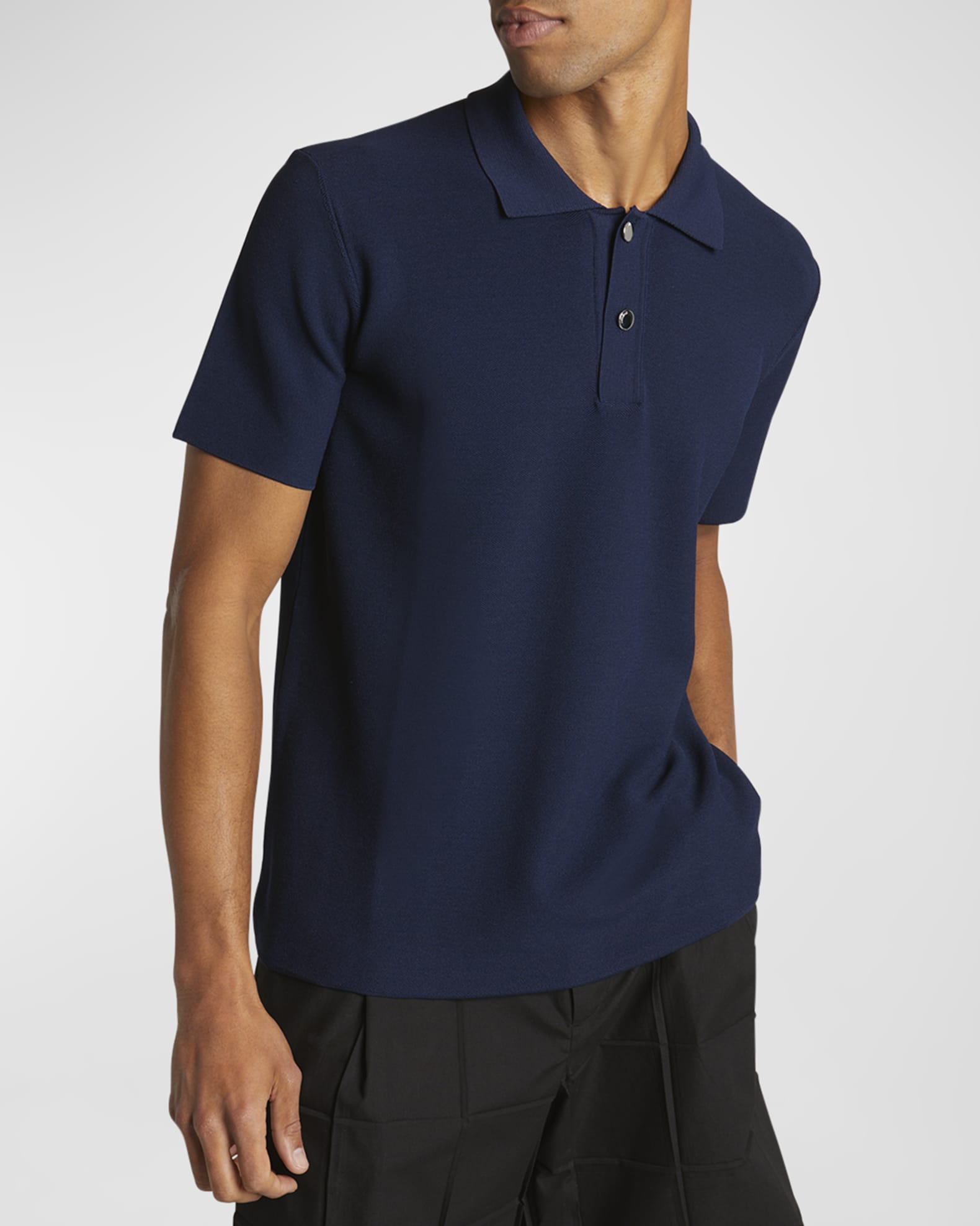 Jacquemus Men's Polo Shirt with Knit Logo | Neiman Marcus
