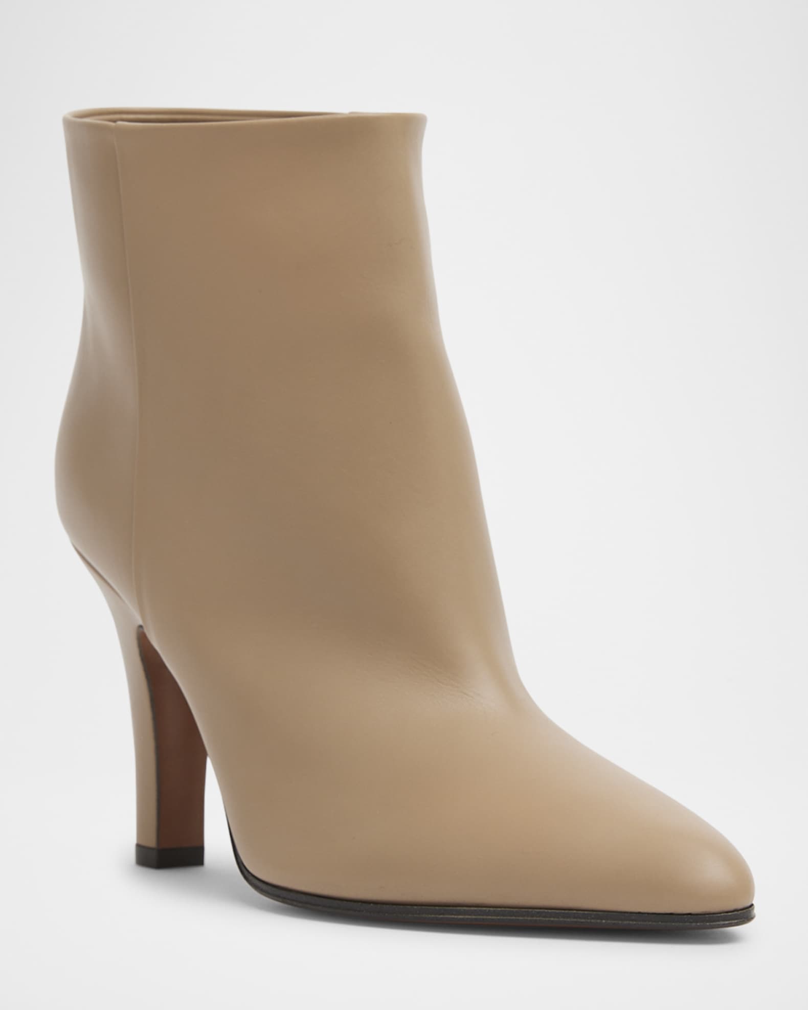 Prudens Leather Stiletto Ankle Booties 1