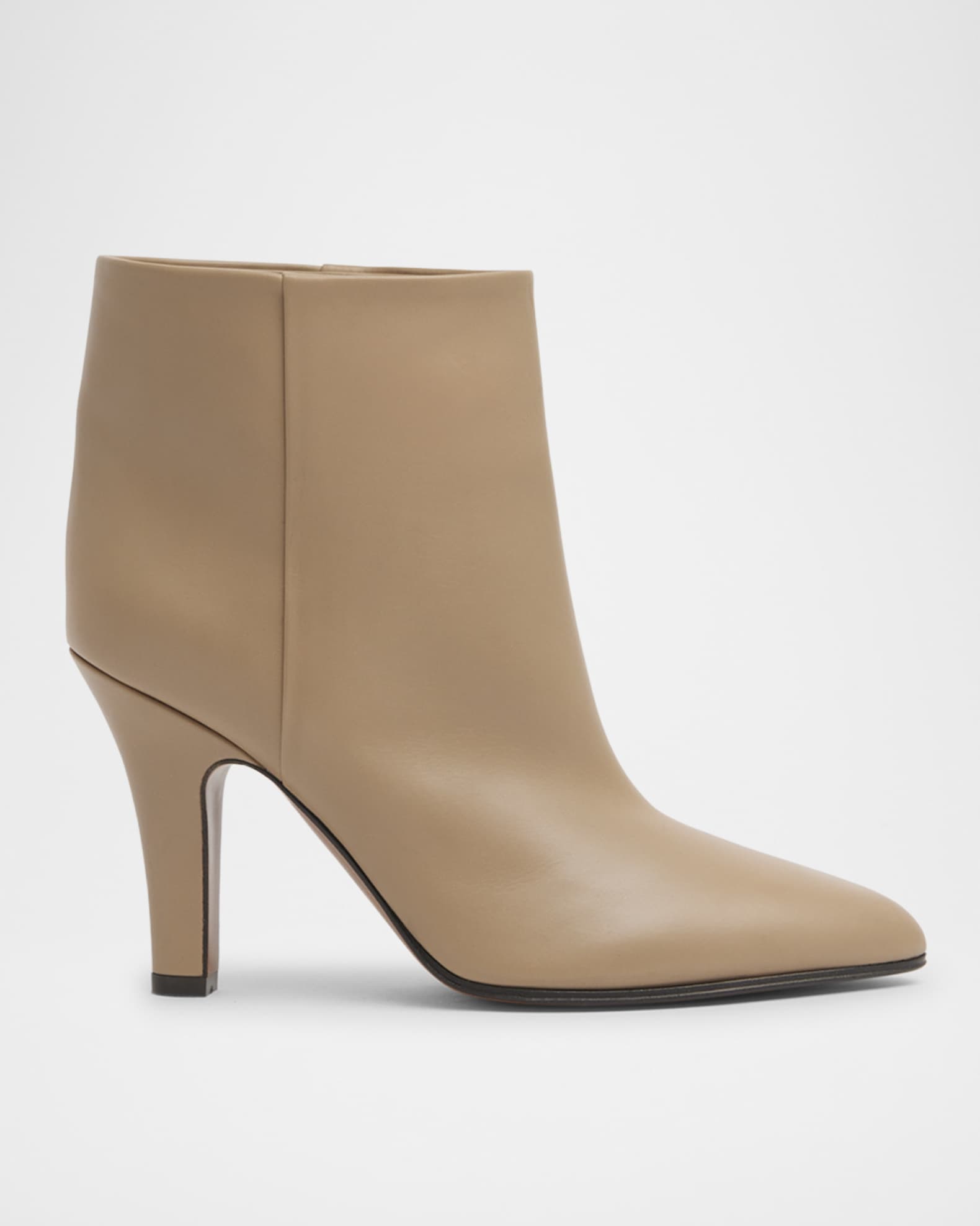 Prudens Leather Stiletto Ankle Booties 0