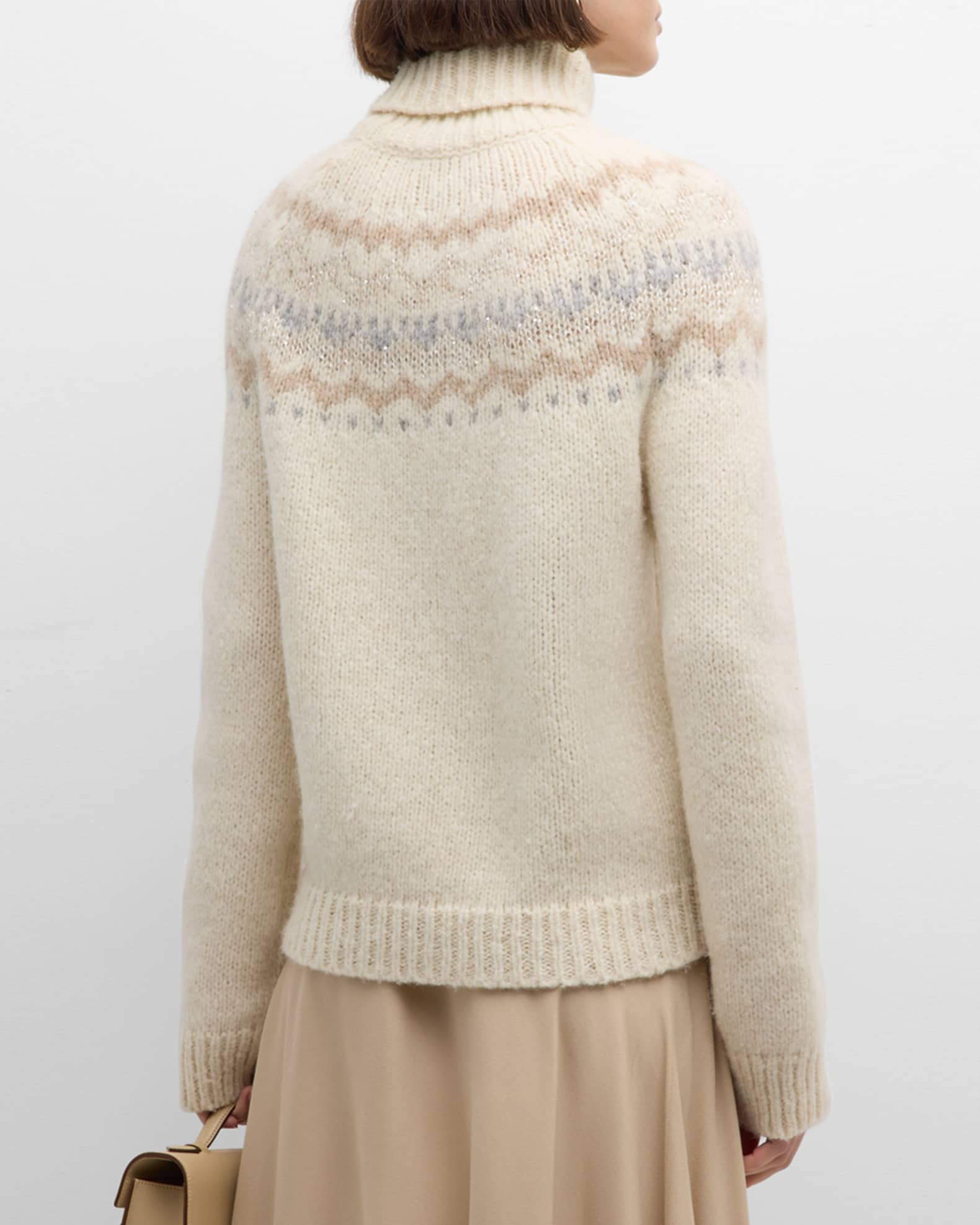 Sequin fair isle sweater on sale