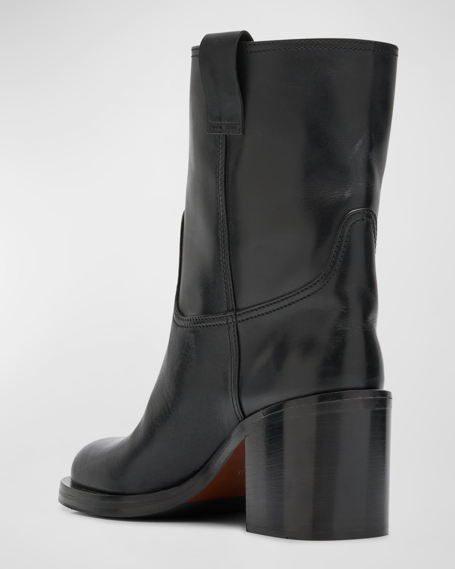 Calfskin Short Moto Booties