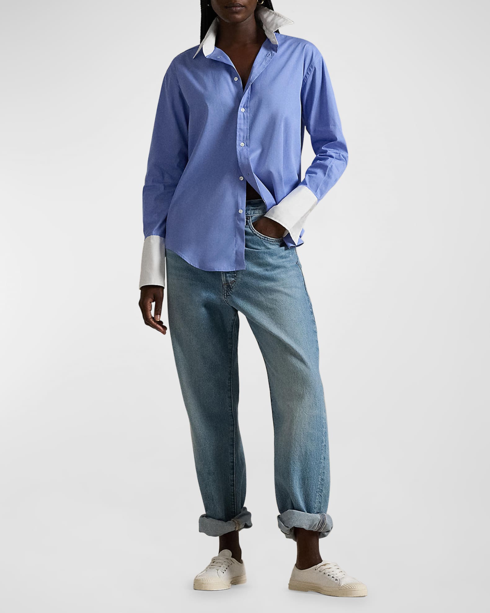 Polo Ralph Lauren Relaxed-Fit Cotton Shirt | Neiman Marcus