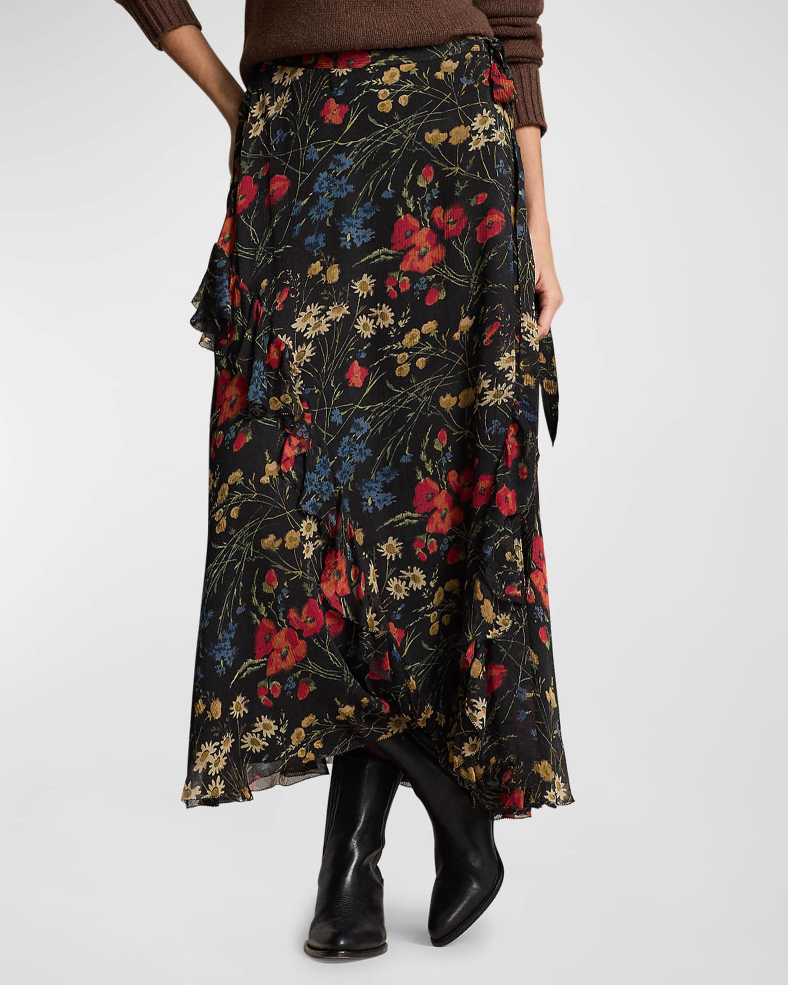 Floral skirt ralph lauren shop