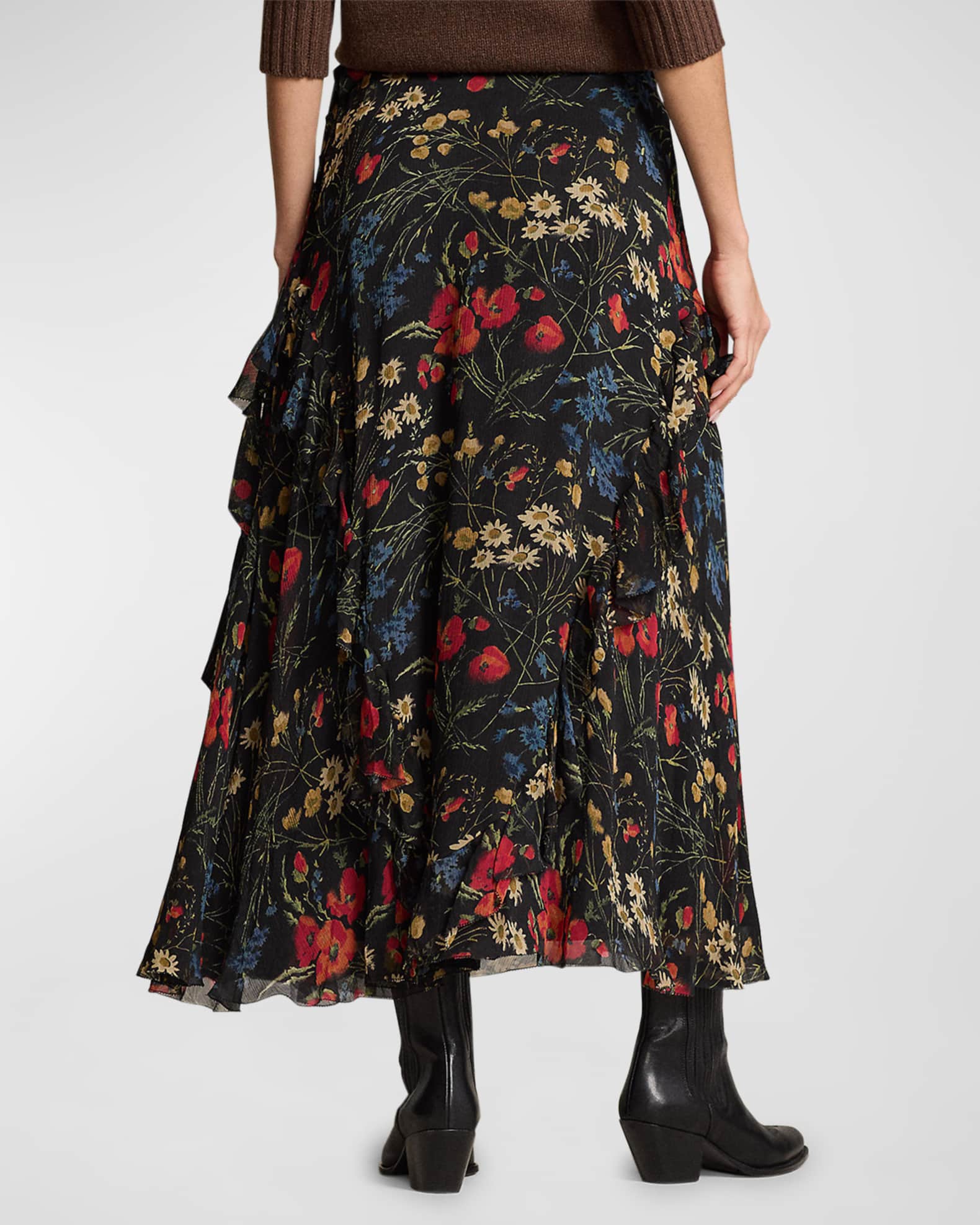 Ralph lauren floral maxi skirt shop