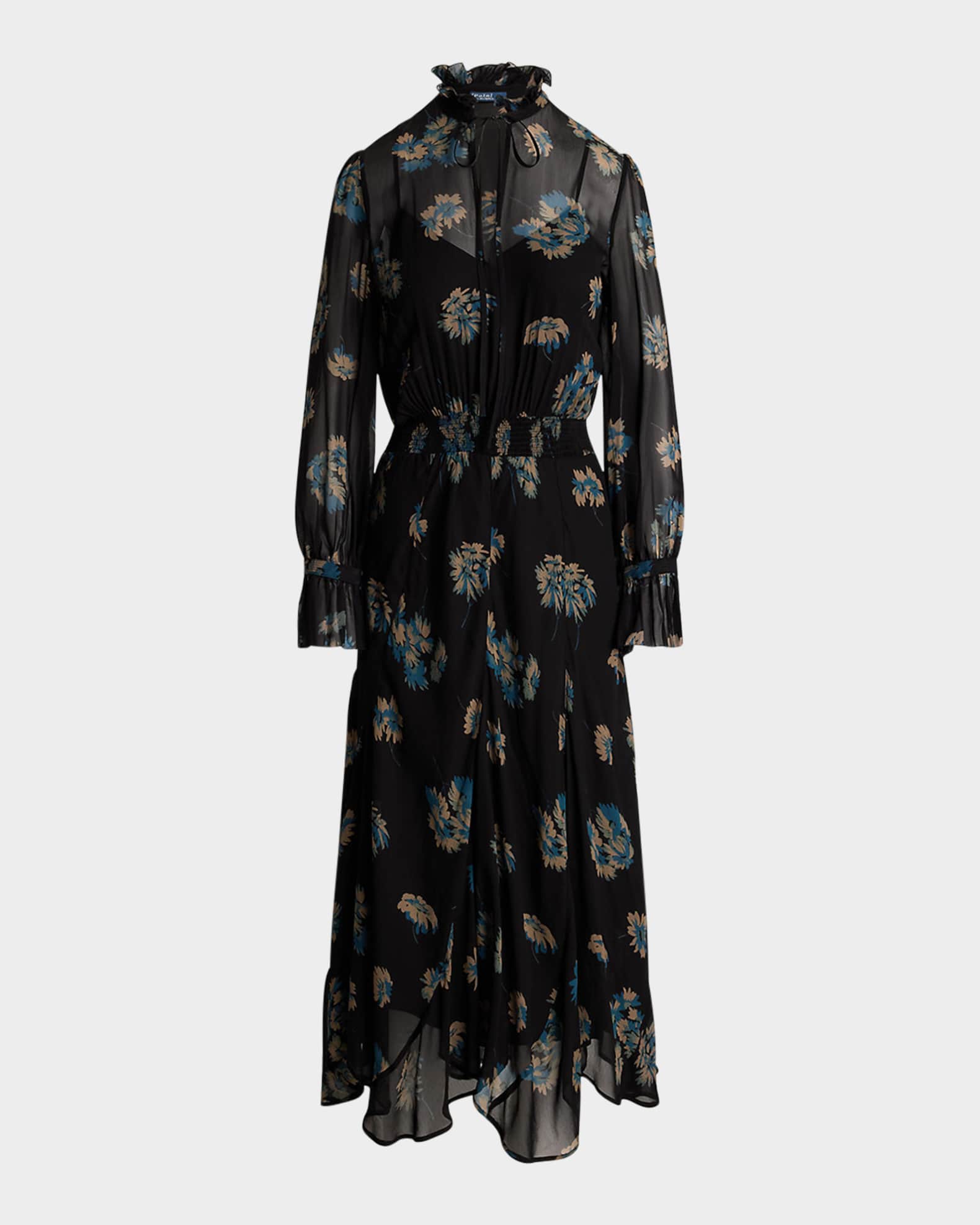 Ralph lauren floral print georgette dress 2025