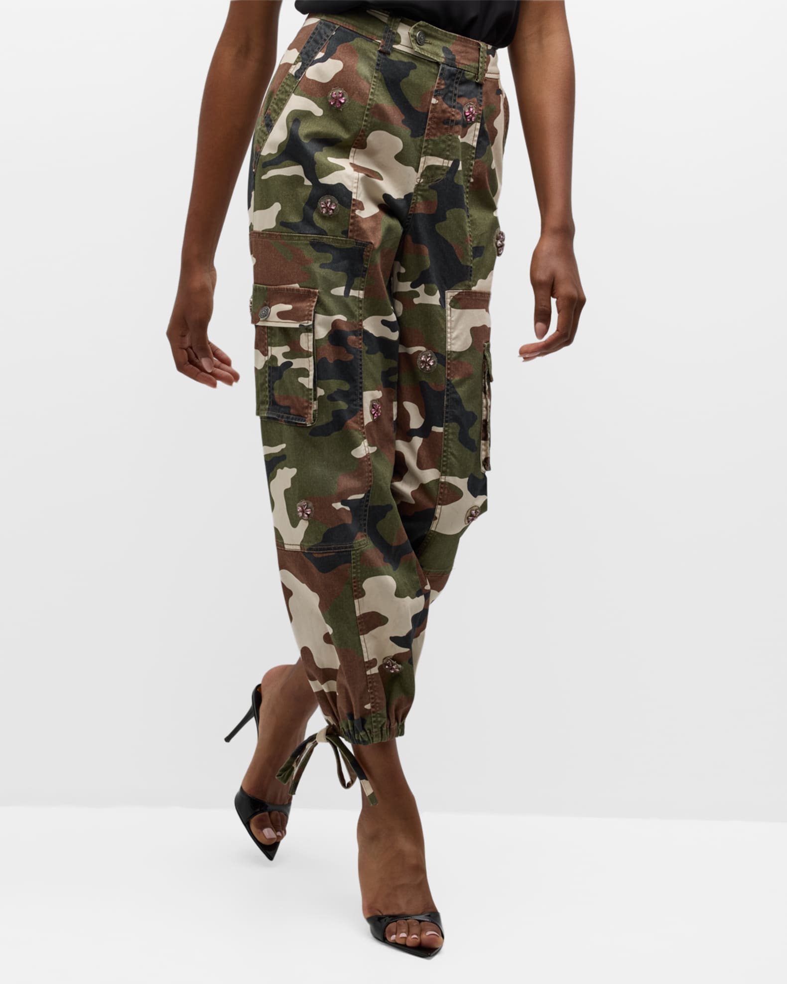 パンツ unsually Lace Camouflage Denim Men's Skinny Designer Cotton Camo Denim Patched Jeans with