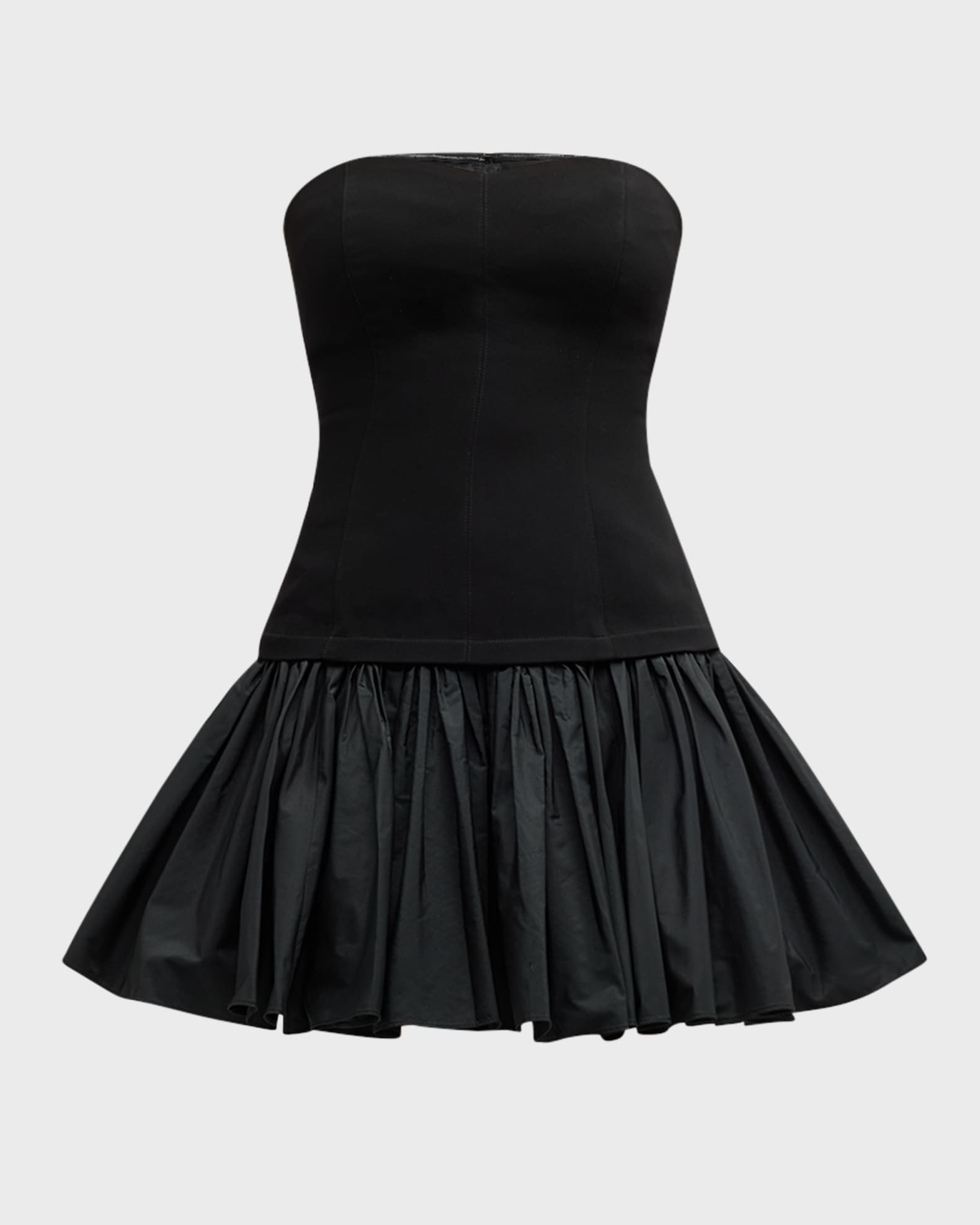 Cinq a Sept Amanda Strapless Sweetheart Fit & Flare Combo Mini Dress