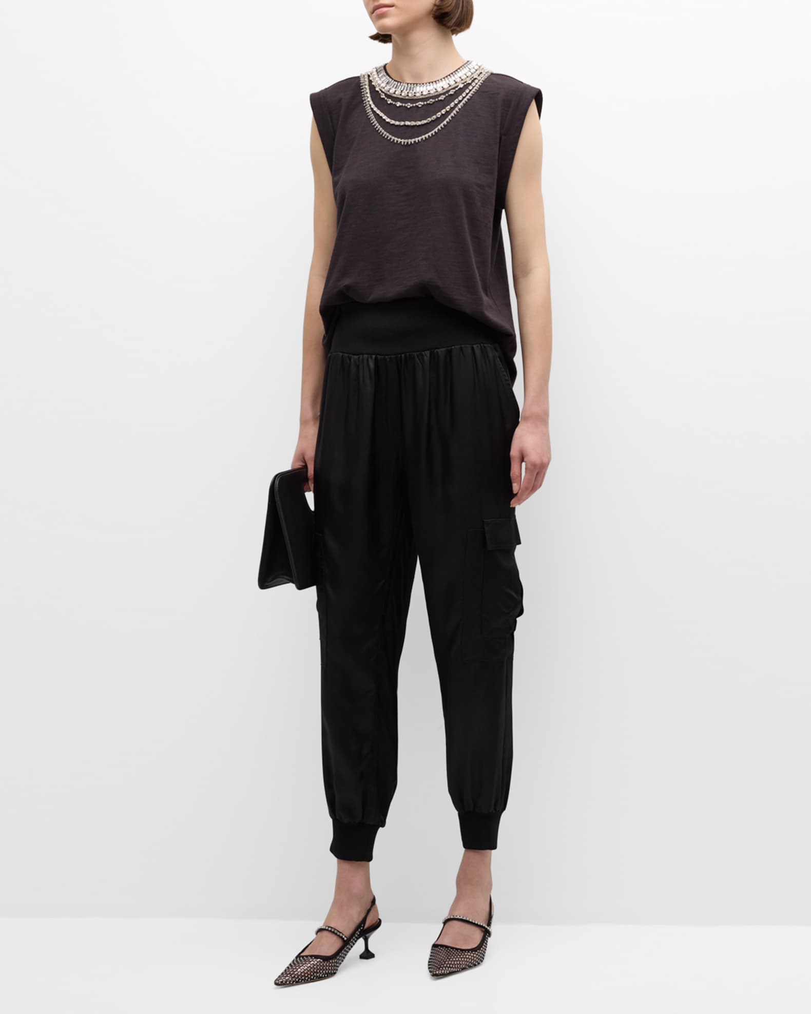 Bella Layered Necklace Cotton Tee 1