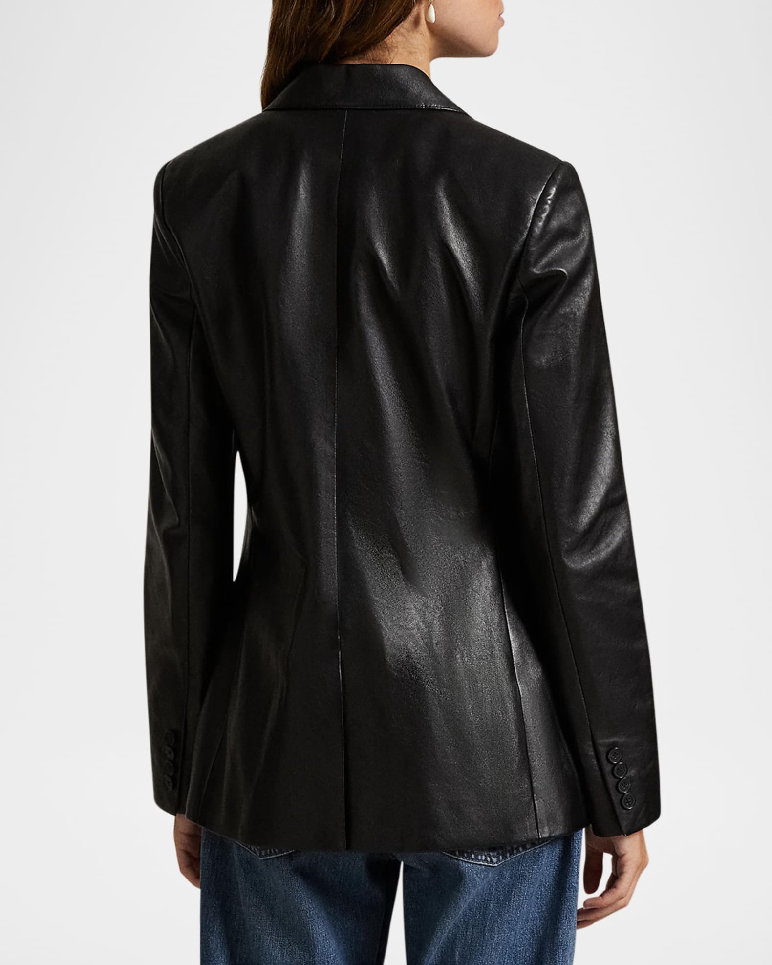 Polo Ralph Lauren Lambskin Leather Blazer | Neiman Marcus