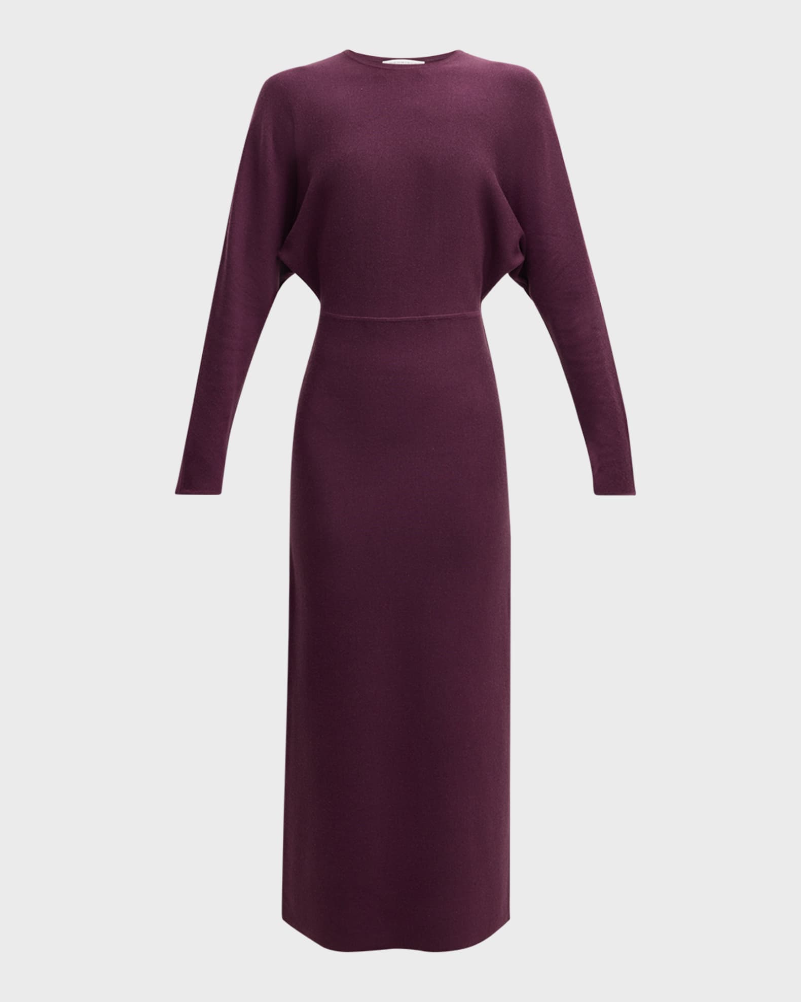 Gabriela Hearst Semaine Batwing-Sleeve Cashmere Dress, Italian Plum, Women's, S, Cocktail & Party Wedding Guest Dresses Cocktail Dresses