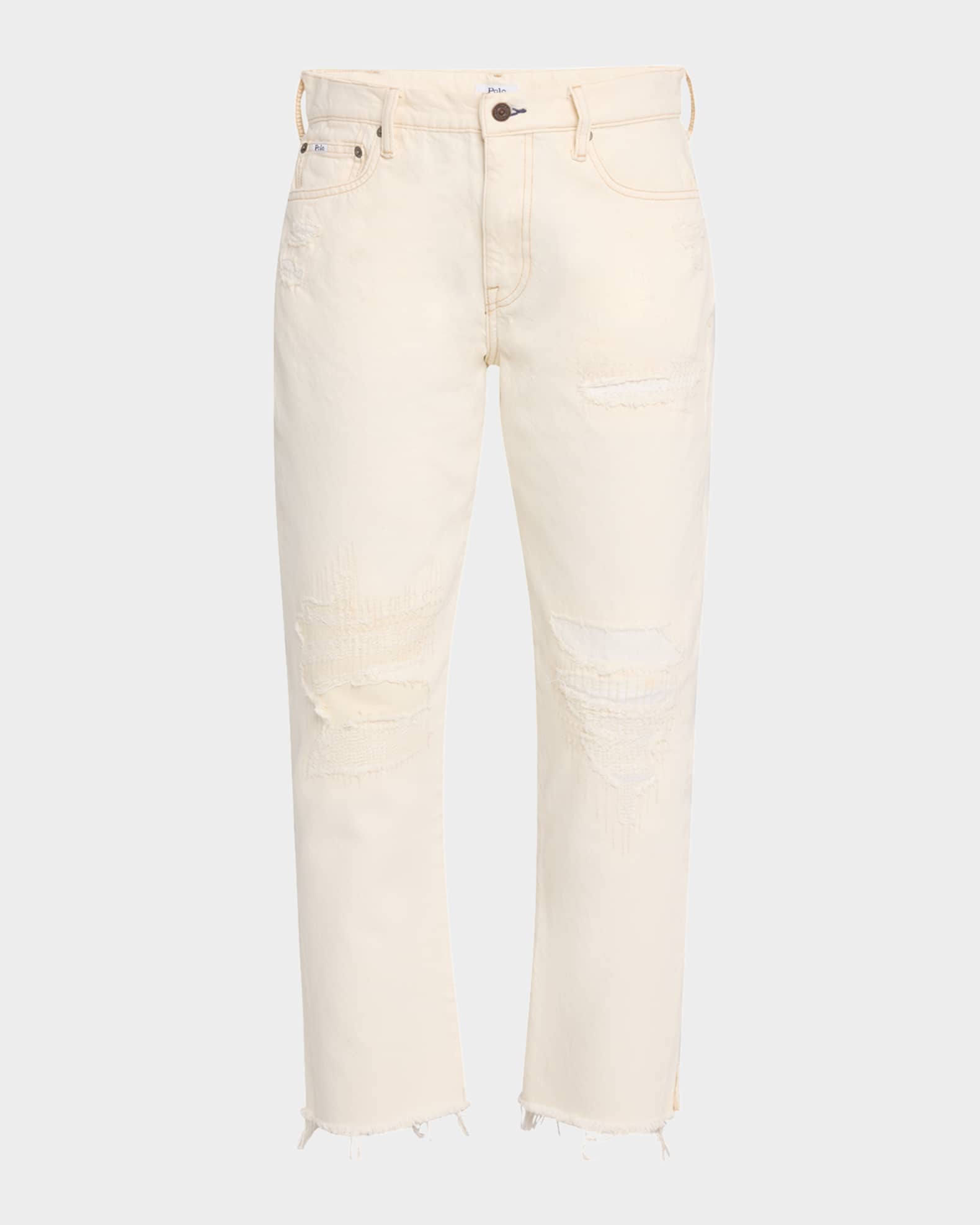 Relaxed Tapered Patchwork Jeans 0