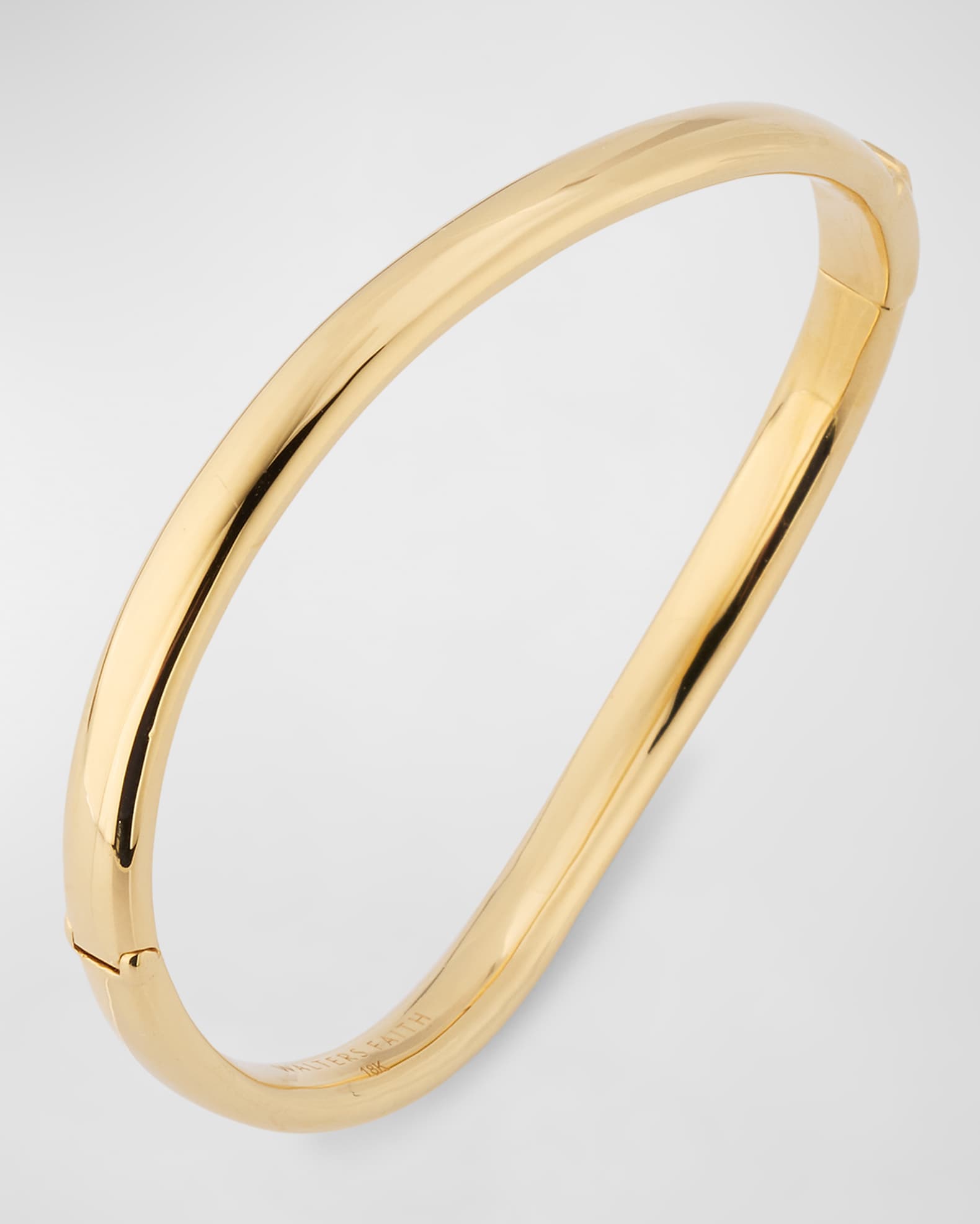 Walters Faith Julian 18K Yellow Gold Curved Bangle Bracelet