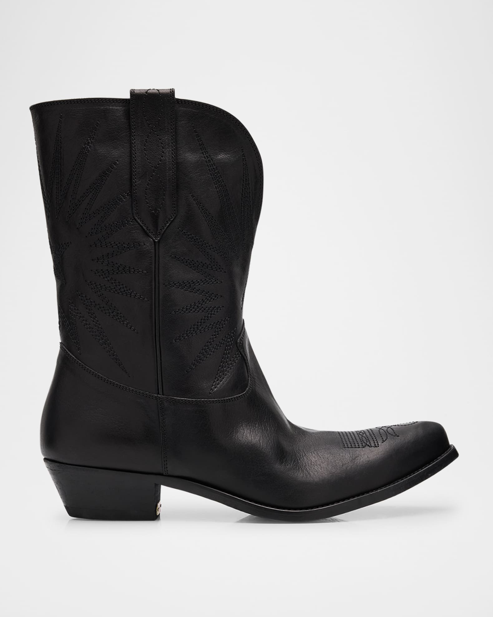 Golden Goose Men s Wish Star Low Leather Western Boots Neiman Marcus