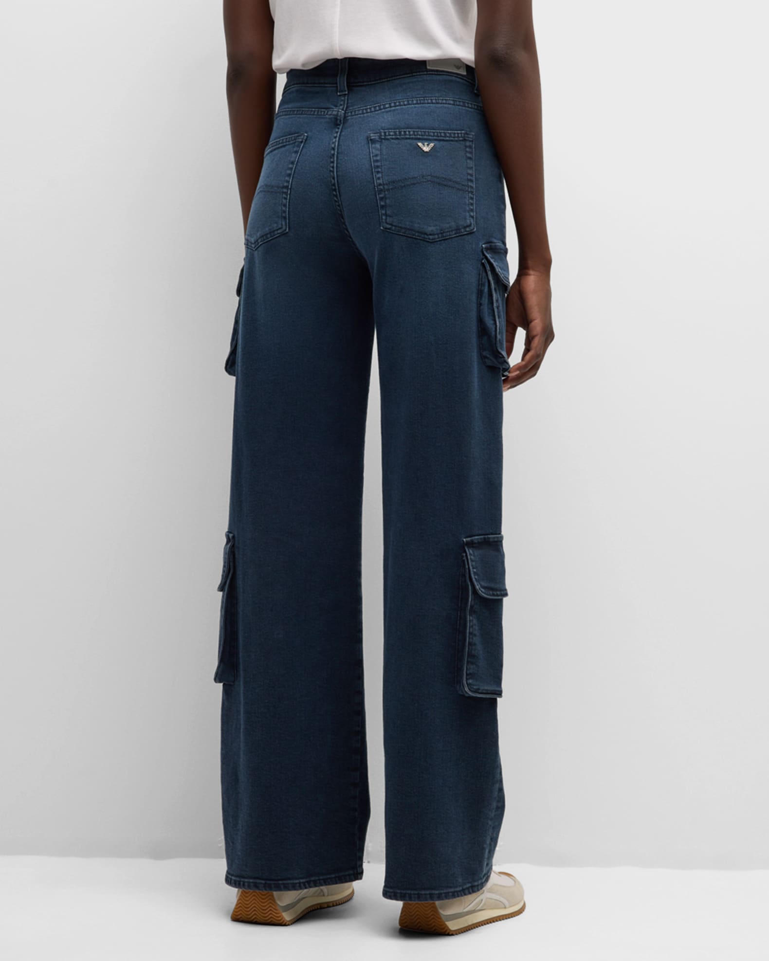 Womens armani high waisted jeans best sale